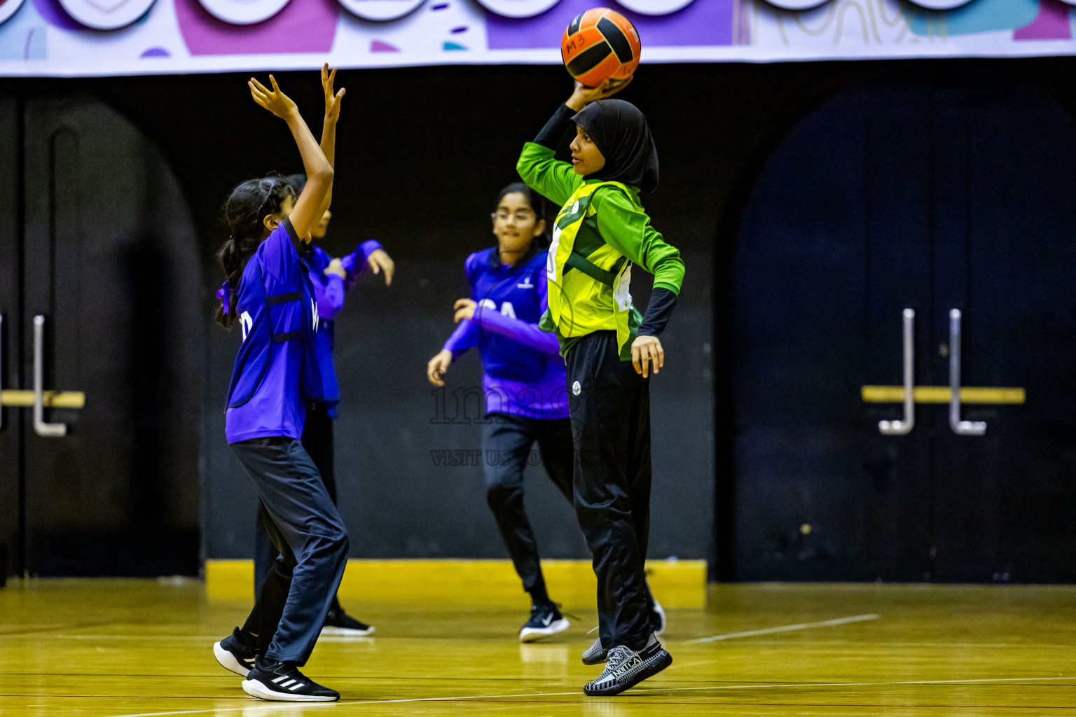 Day 3 of 25th Inter-School Netball Tournament was held in Social Center at Male', Maldives on Sunday, 11th August 2024. Photos: Nausham Waheed / images.mv