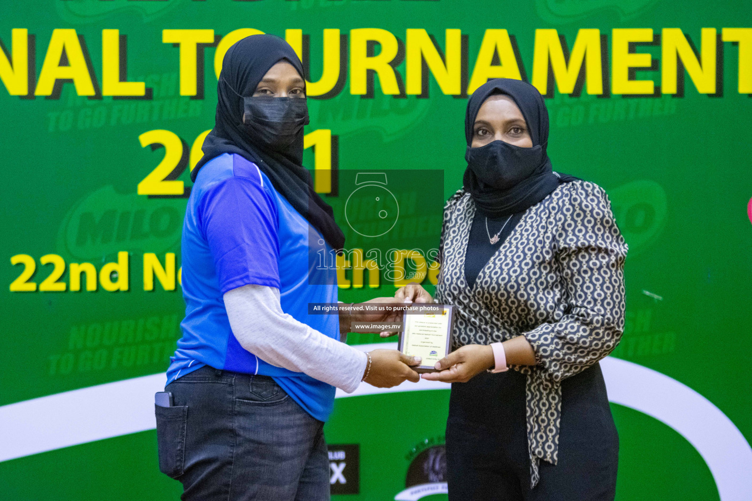 Kulhudhuffushi Youth & R.C vs Club Green Streets in the Finals of Milo National Netball Tournament 2021 (Women's) held on 5th December 2021 in Male', Maldives Photos: Ismail Thoriq / images.mv