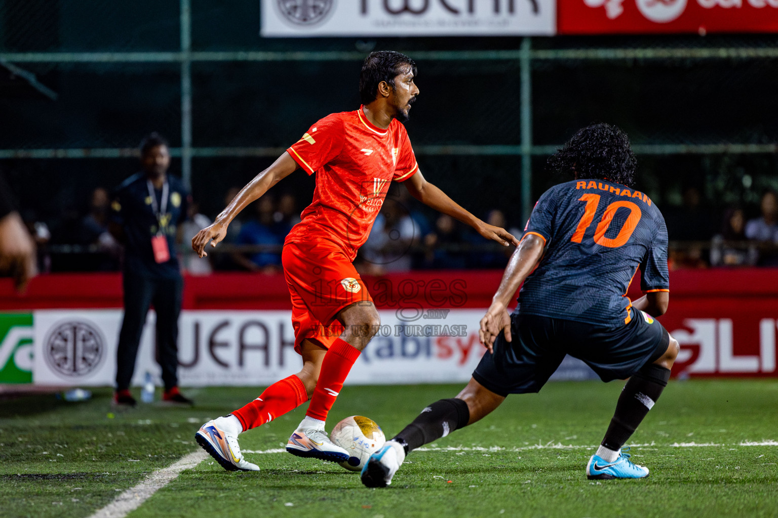 GA Dhevvadhoo vs GA Maamendhoo in Day 14 of Golden Futsal Challenge 2025 was held on Saturday, 18th January 2025, in Hulhumale', Maldives. Photos: Nausham Waheed / images.mv