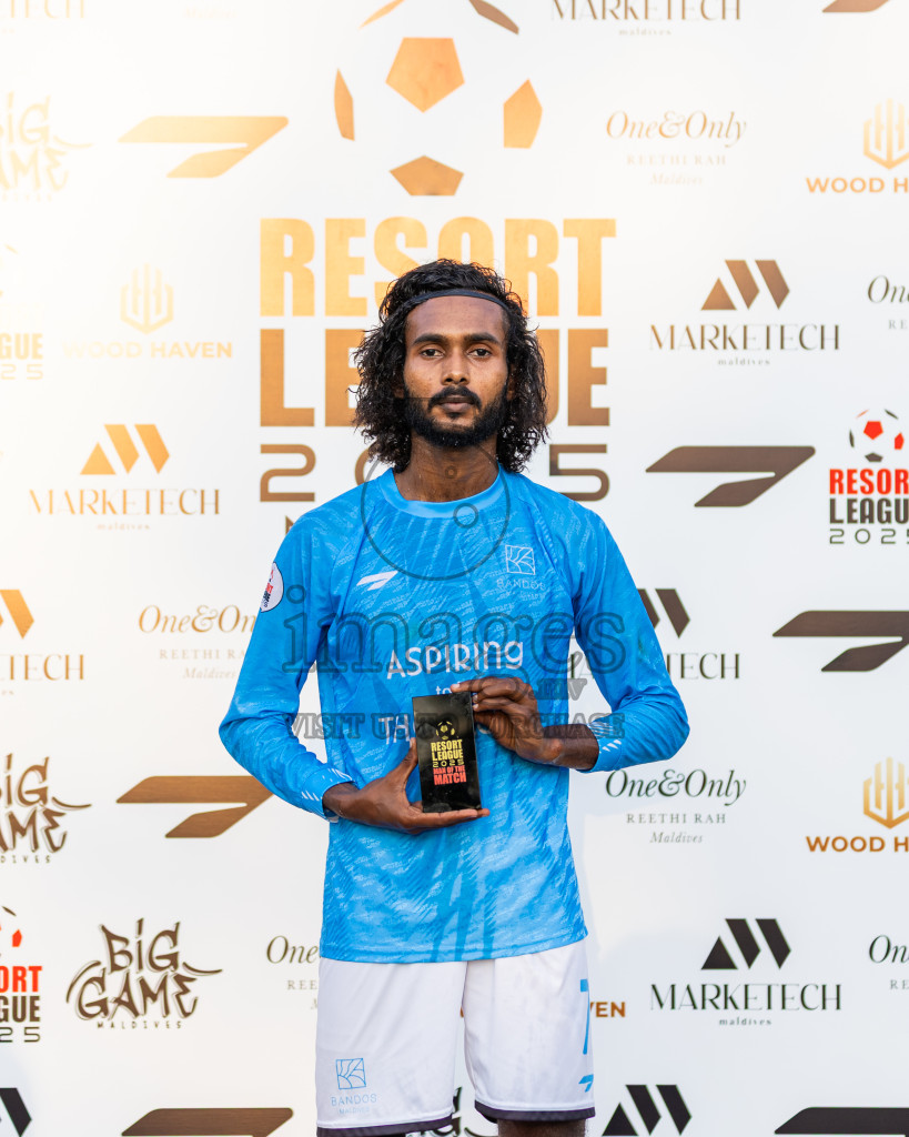 Patina vs Bandos in Resort League 2025 (North Male Zone) day 20 was held on Monday, 22 September 2025 in One And Only Reethi Rah Maldives Resort, Photos: Areef Adam / images.mv