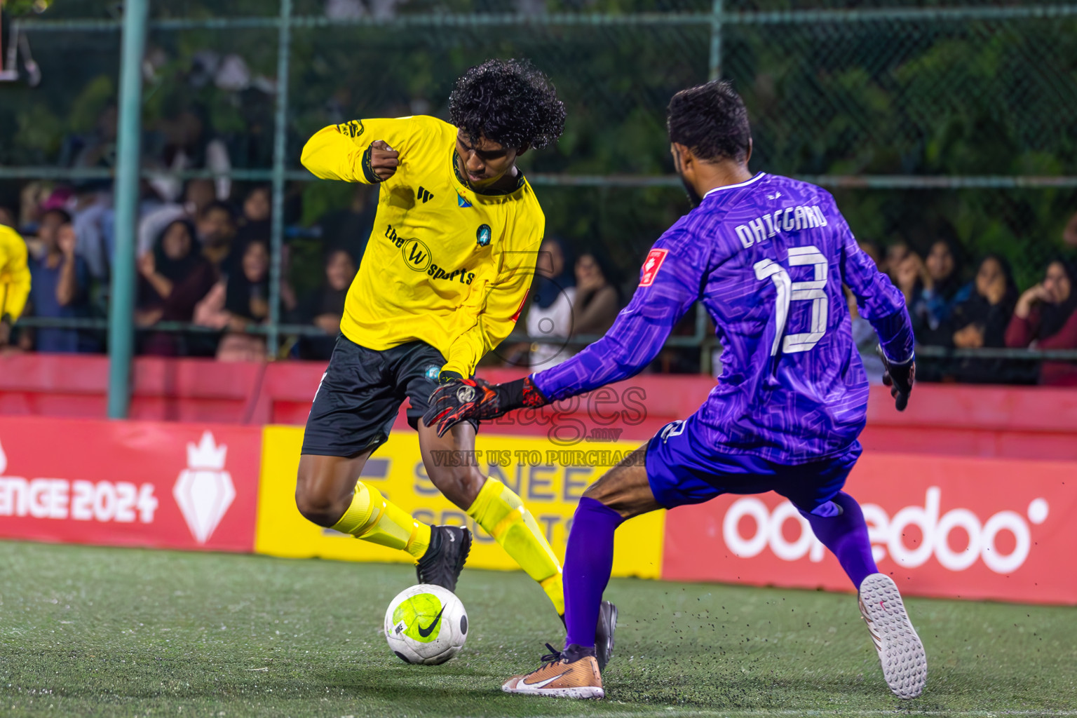 M Dhiggaru vs M Kolhufushi in Day 22 of Golden Futsal Challenge 2024 was held on Monday , 5th February 2024 in Hulhumale', Maldives
Photos: Ismail Thoriq / images.mv