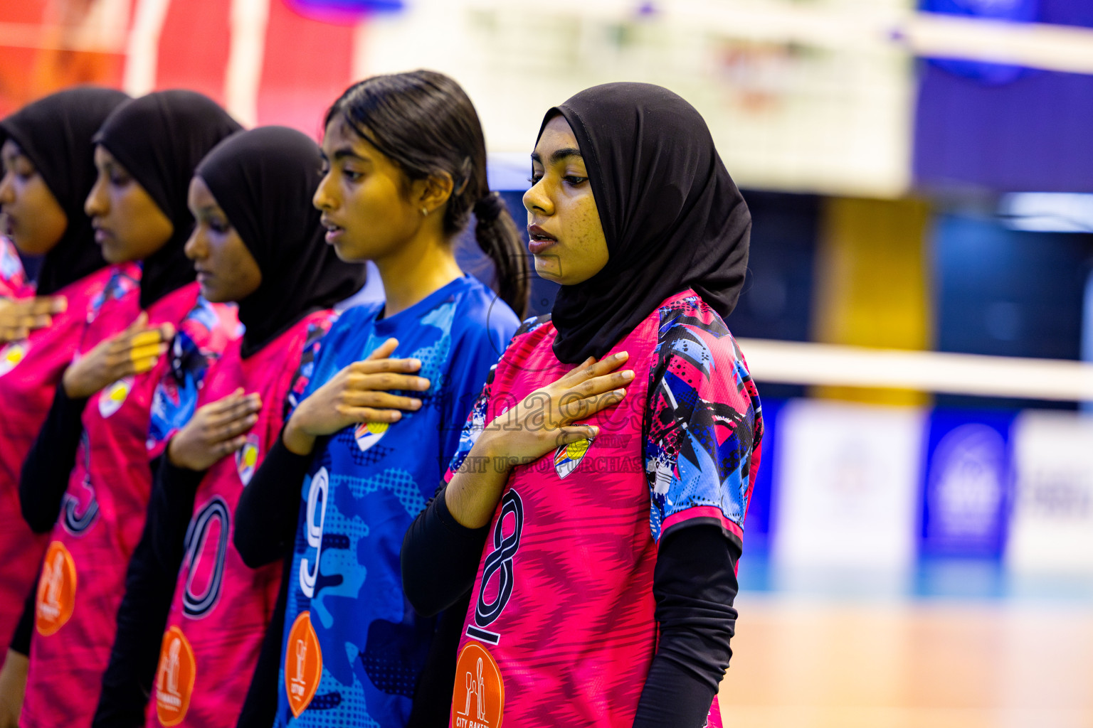 Good Games Sports Academy vs Volleyball Youth New Generation in Day 5 of Women's Division of VAM Cup 2025 held in Male', Maldives on Sunday, 13th April 2025 at Social Center Indoor Hall Photos By: Nausham Waheed / images.mv