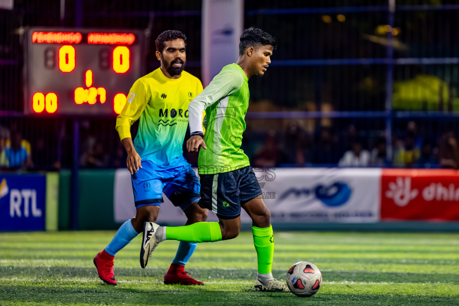 Fehendhoo vs Kihaadhoo in Day 5 of Better in Baa Futsal Fiesta 2025 Men's division held in B. Eydhafushi, Maldives on Sunday, 9th November 2025. Photos: Nausham Waheed / images.mv