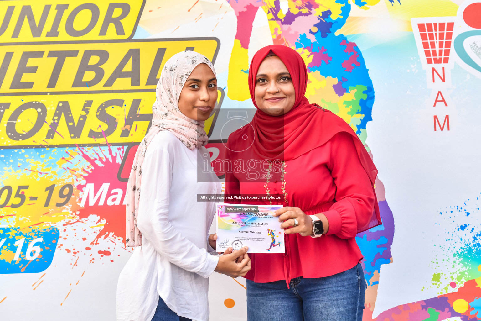 Final of Junior Netball Championship 2022 held in Male', Maldives on 19th March 2022. Photos by Nausham Waheed