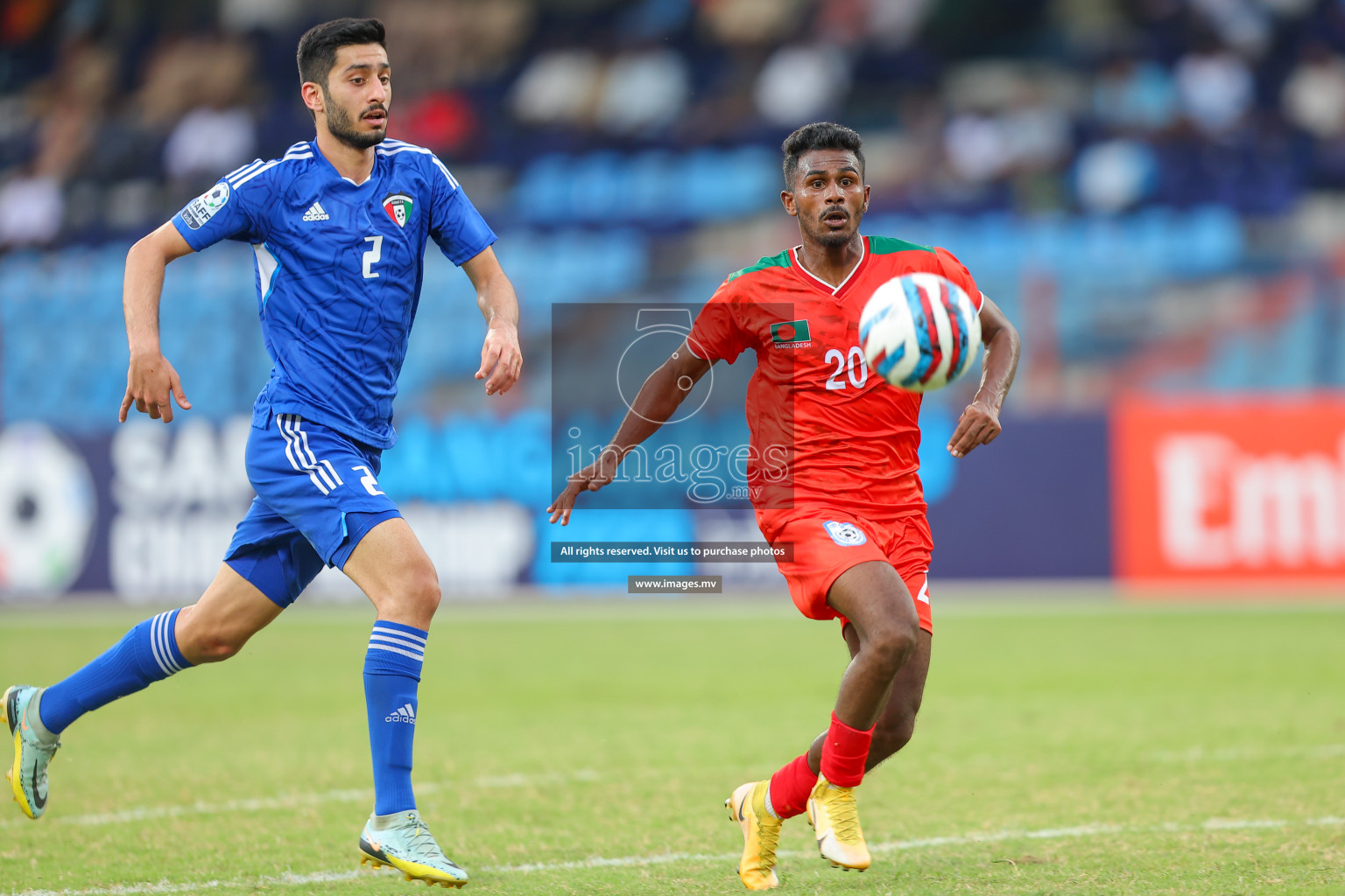 Kuwait vs Bangladesh in the Semi-final of SAFF Championship 2023 held in Sree Kanteerava Stadium, Bengaluru, India, on Saturday, 1st July 2023. Photos: Nausham Waheed, Hassan Simah / images.mv