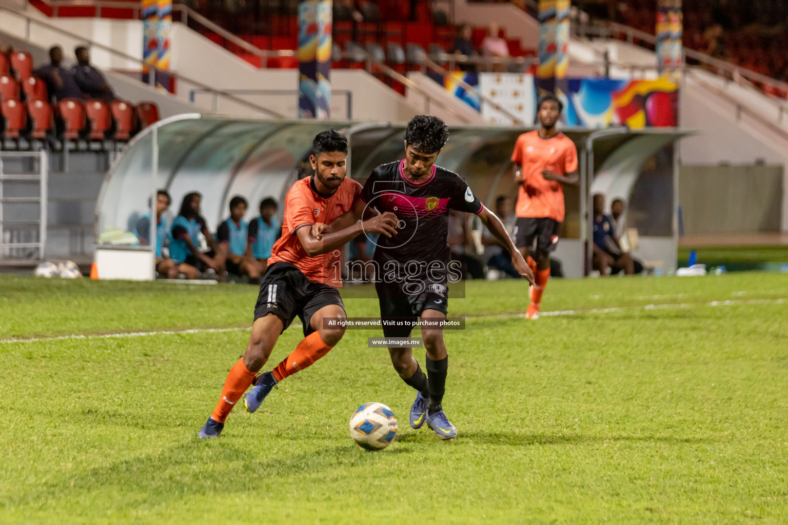 Club Eagles vs United Victory in Ooredoo Dhivehi Premier League 2021/22 on 07 July 2022, held in National Football Stadium, Male', Maldives