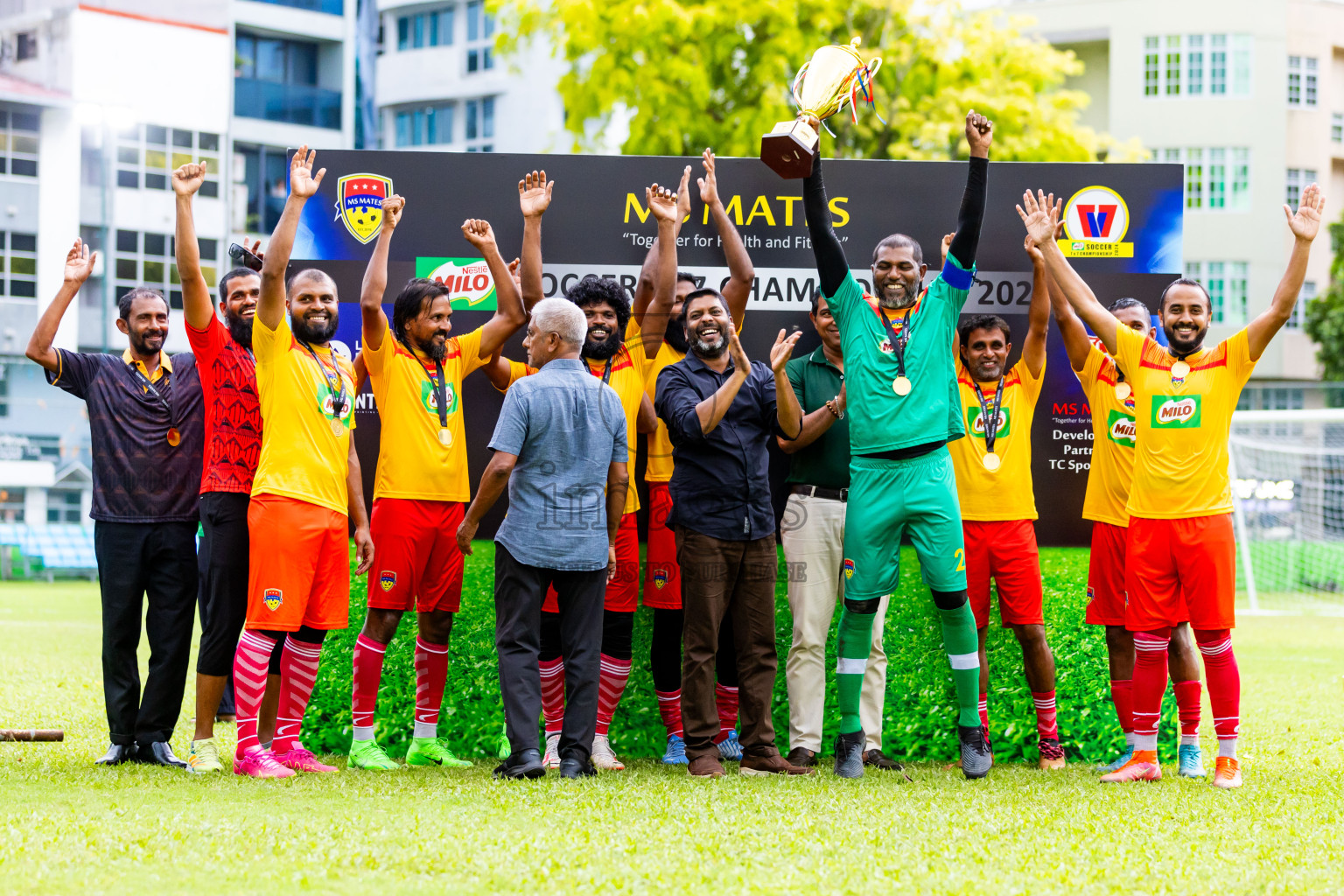 Day 3 of MILO Soccer 7 v 7 Championship 2024 was held at Henveiru Stadium in Male', Maldives on Saturday, 25th April 2024. Photos: Nausham Waheed / images.mv