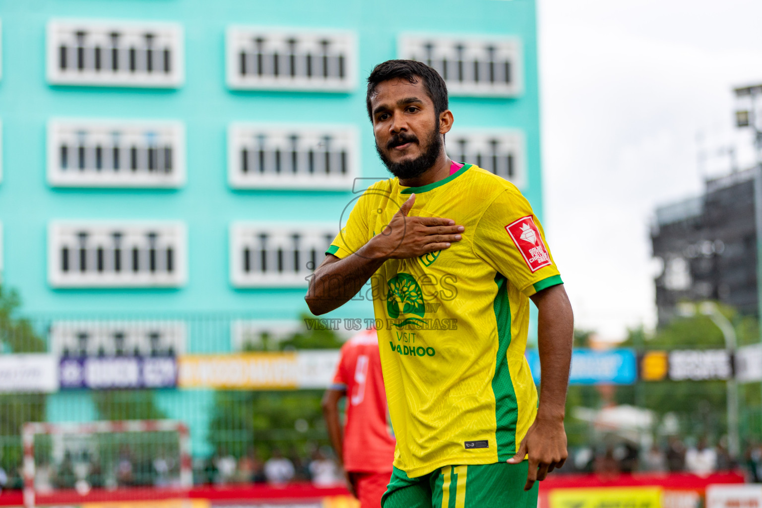 GDh Vaadhoo VS GDh Thinadhoo in Atoll Round Semi-Final on Day 20 of Golden Futsal Challenge 2025 was held on Friday, 24 January 2025, in Hulhumale', Maldives. Photos: Hassan Simah / images.mv