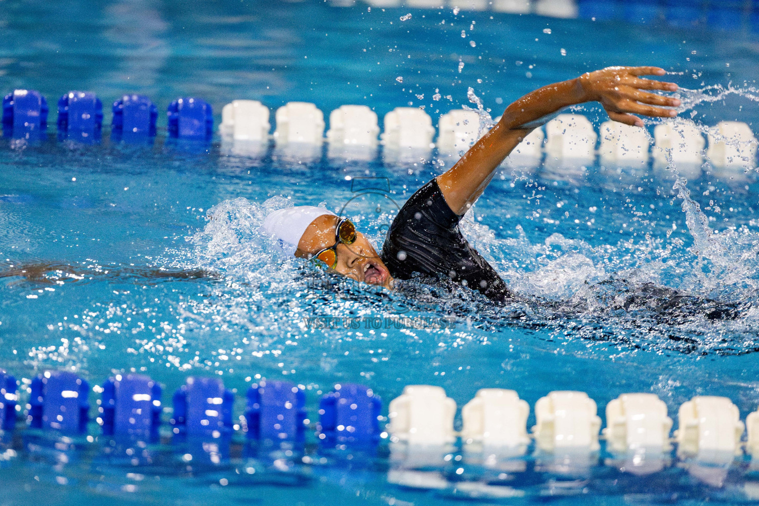 Day 4 of National Swimming Championship 2024 held in Hulhumale', Maldives on Monday, 16th December 2024. Photos: Hassan Simah / images.mv