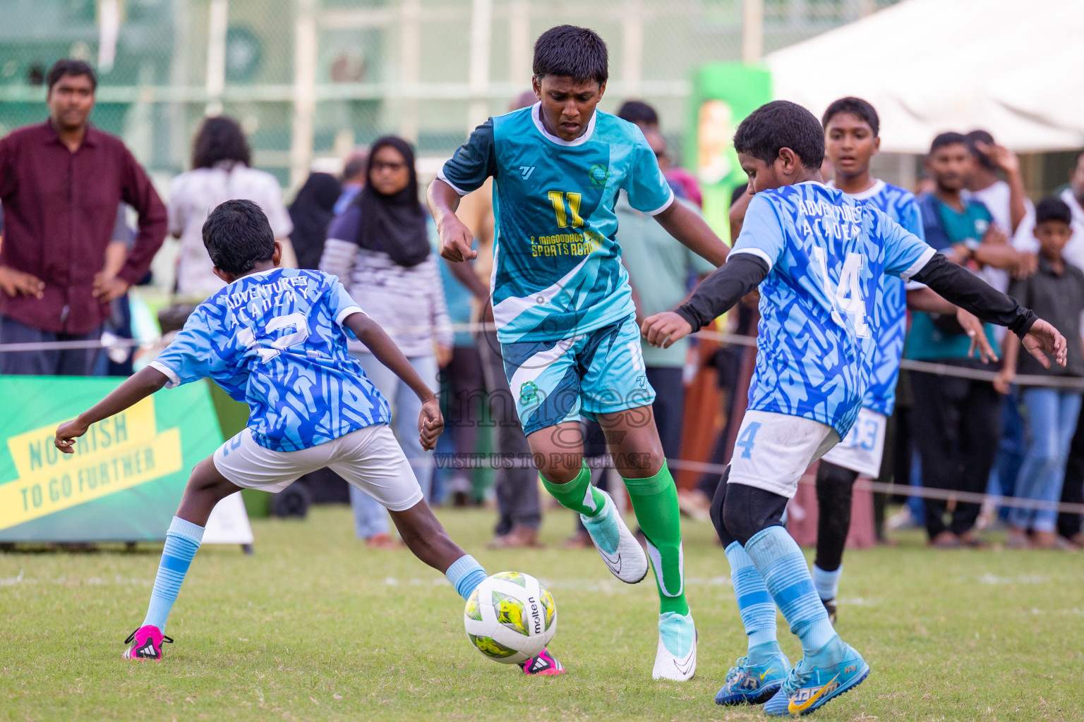 Day 1 of MILO Academy Championship 2024 - U12 was held at Henveiru Grounds in Male', Maldives on Thursday, 4th July 2024. 
Photos: Ismail Thoriq / images.mv