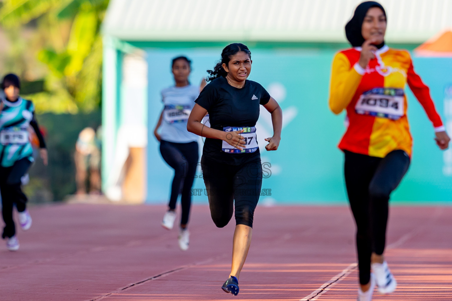 Day 4 of MWSC Interschool Athletics Championships 2024 held in Hulhumale Running Track, Hulhumale, Maldives on Tuesday, 12th November 2024. Photos by: Nausham Waheed / Images.mv