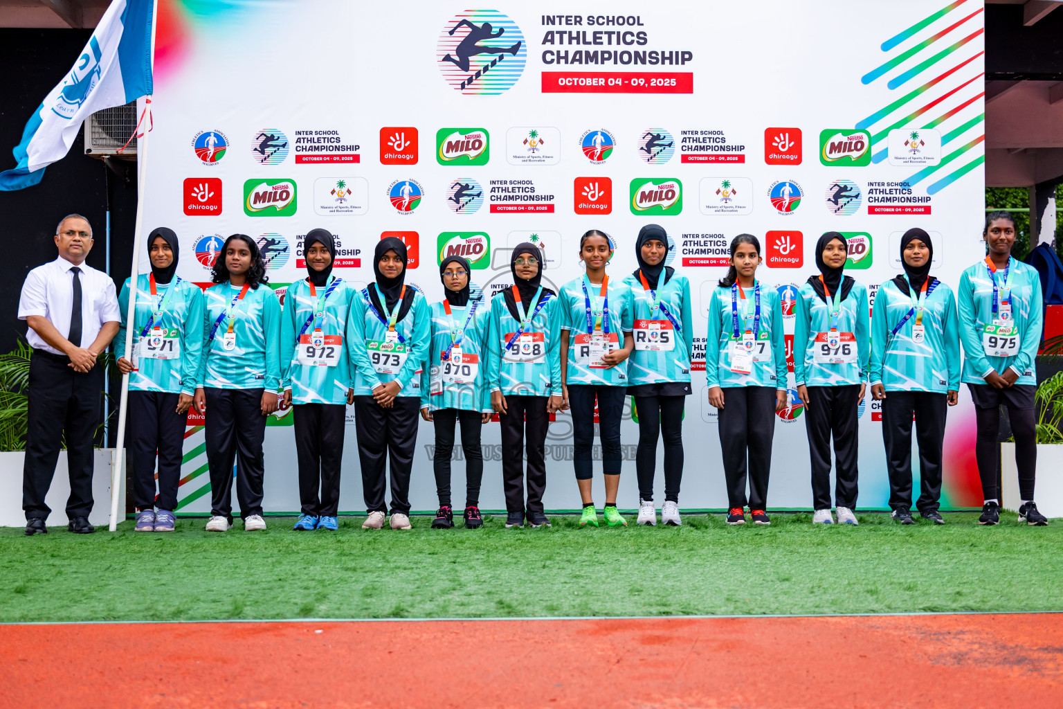 Day 6 of Inter-school Athletics Championship 2025 held in Ekuveni Synthetic Track, Male', Maldives on Sunday, 12th October 2025. Photos by: Nausham Waheed / Images.mv