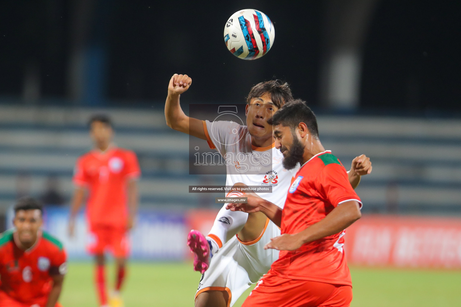 Bhutan vs Bangladesh in SAFF Championship 2023 held in Sree Kanteerava Stadium, Bengaluru, India, on Wednesday, 28th June 2023. Photos: Hassan Simah / images.mv