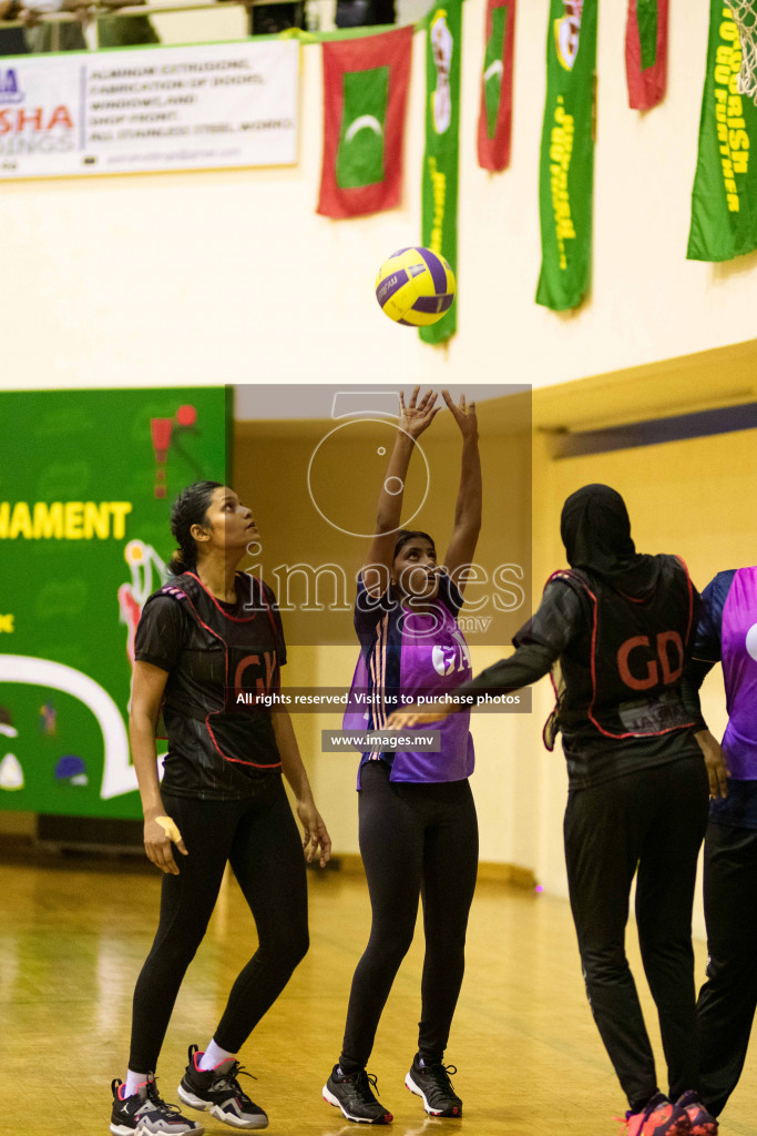 Kulhudhuffushi Youth & R.C vs Shining Star Sports Club in the Semi Finals of Milo National Netball Tournament 2021 held on 3 December 2021 in Male', Maldives, photos by Maanish