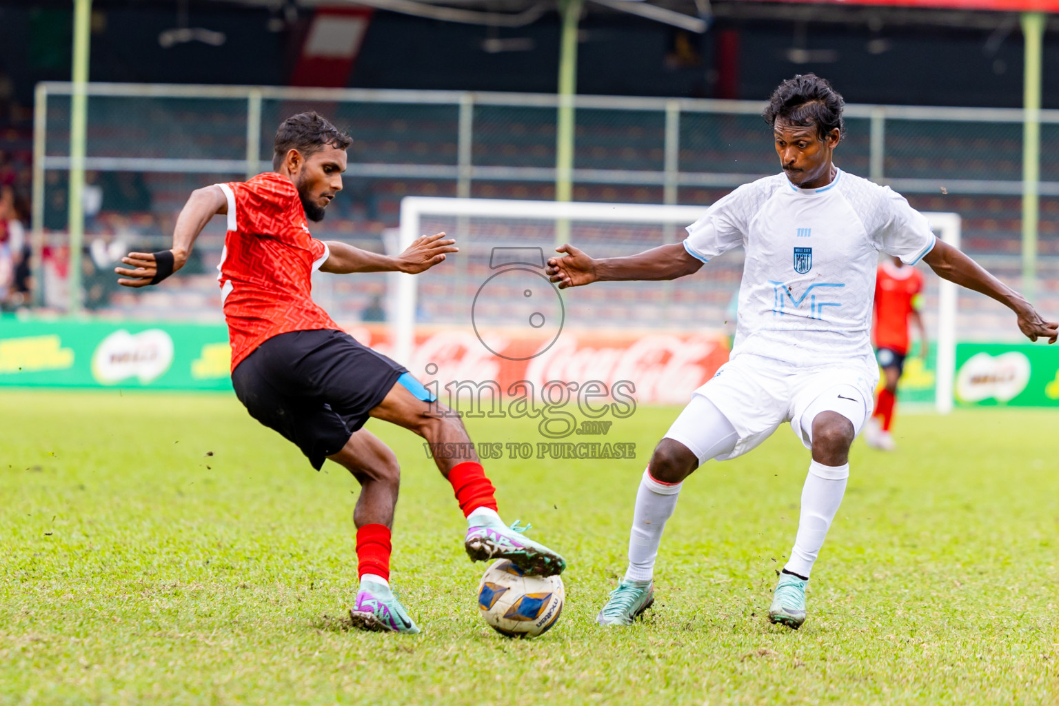 Eydhafushi vs Male' in Semi Finals of Gold Cup 2024 held at National Football Stadium on Saturday, 21st December 2024. Photos: Nausham Waheed / Images.mv