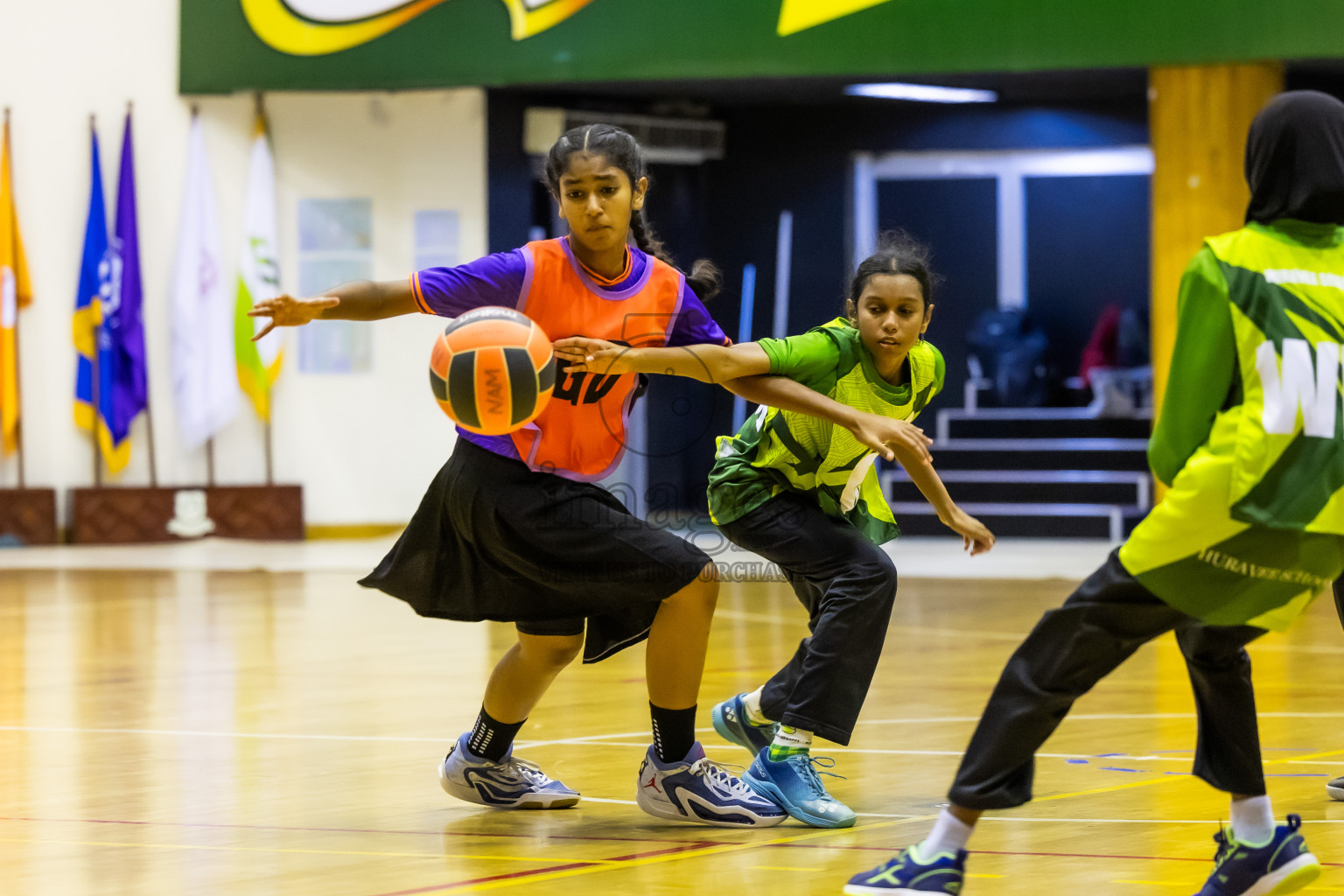 Day 14 of 25th Inter-School Netball Tournament was held in Social Center at Male', Maldives on Sunday, 25th August 2024. Photos: Hasni / images.mv