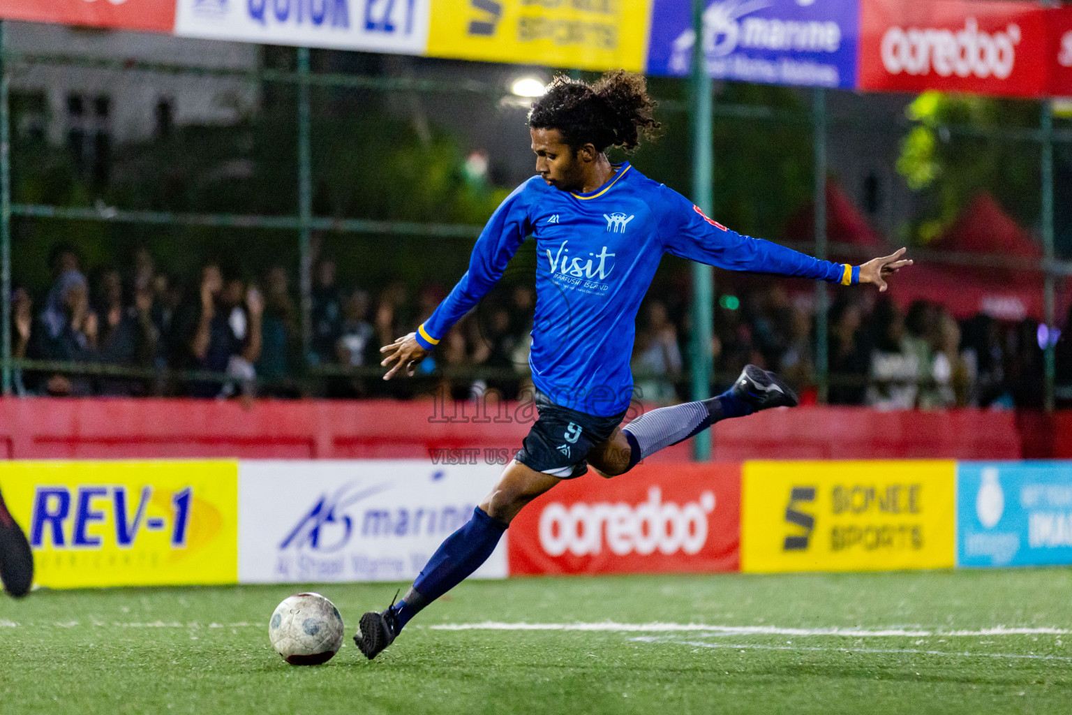 K Dhiffushi VS K Maafushi in Day 25 of Golden Futsal Challenge 2024 was held on Thursday , 8th February 2024 in Hulhumale', Maldives Photos: Nausham Waheed / images.mv