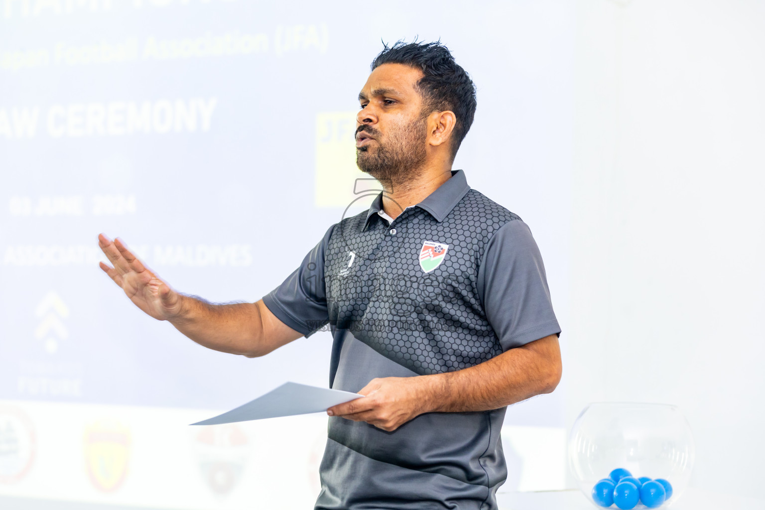 Draw Ceremony of FAM Youth Championship held in Male, Maldives, on Monday, 3rd June 2024 Photos: Nausham Waheed / images.mv