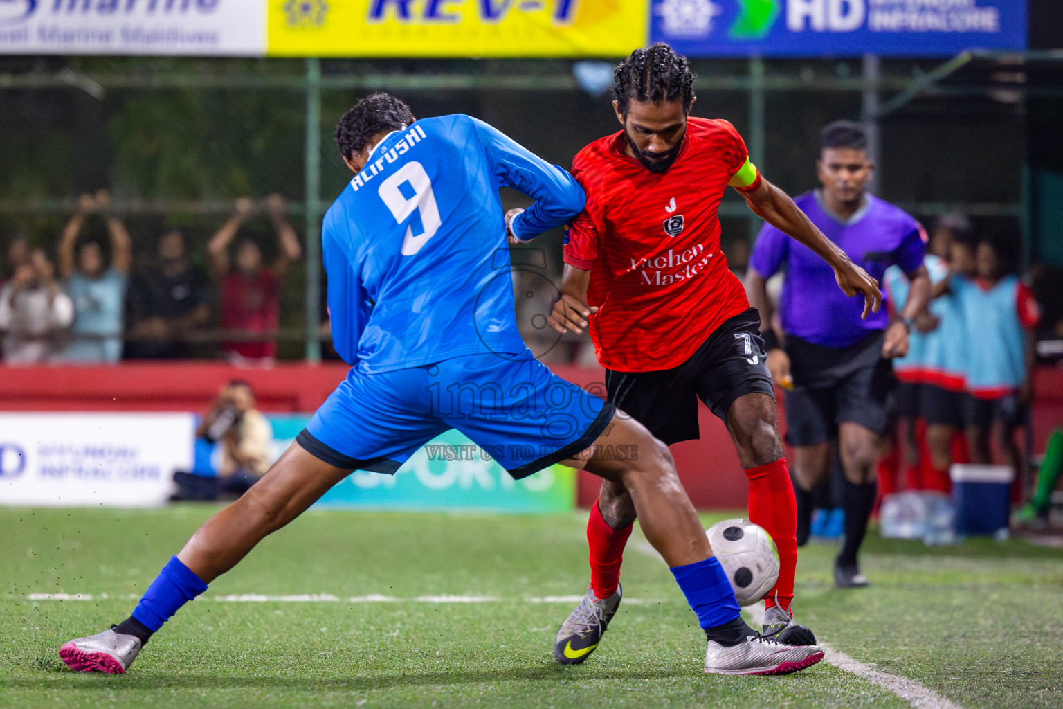 R Alifushi vs Sh Kanditheemu on Day 33 of Golden Futsal Challenge 2024, held on Sunday, 18th February 2024, in Hulhumale', Maldives Photos: Mohamed Mahfooz Moosa / images.mv