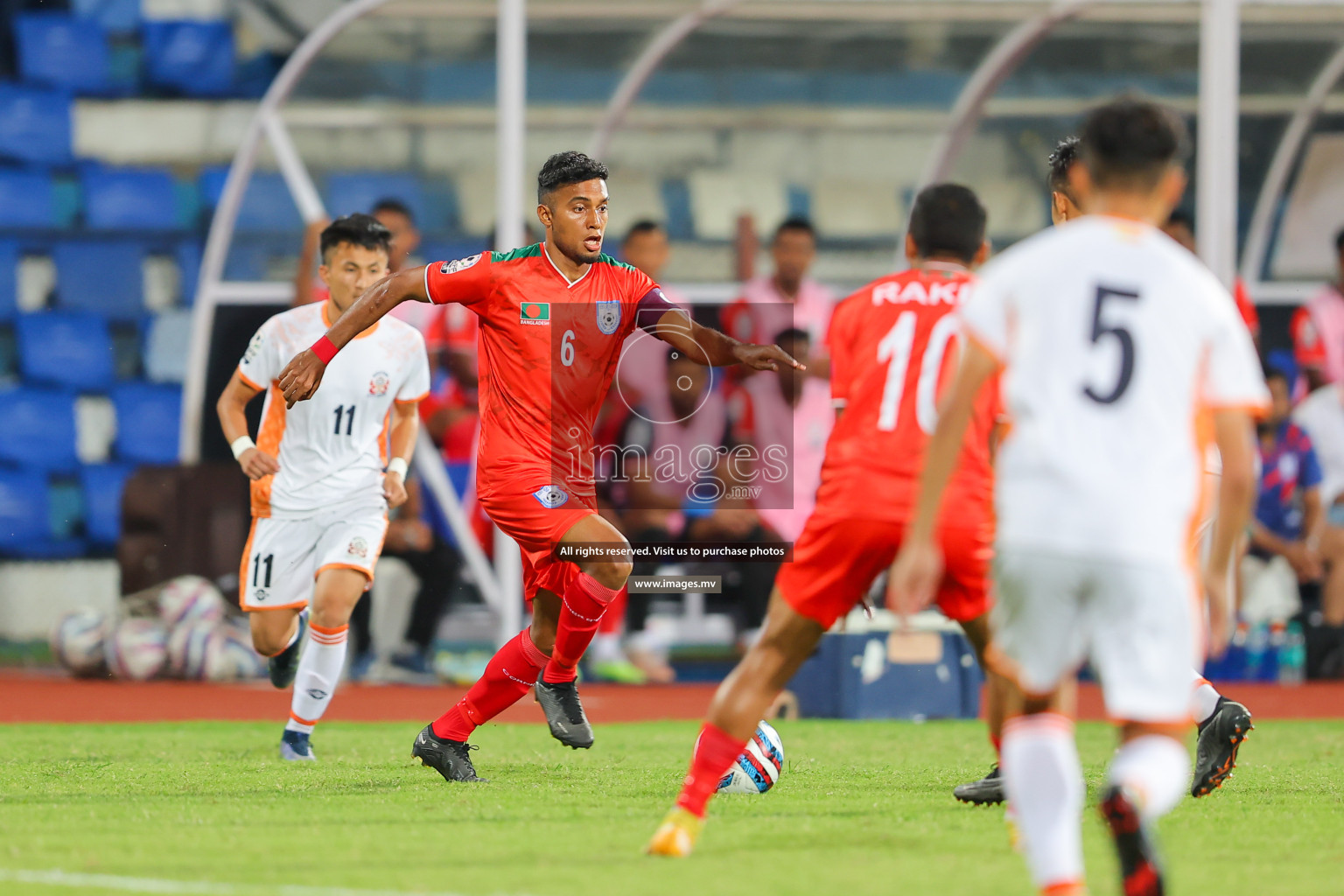 Bhutan vs Bangladesh in SAFF Championship 2023 held in Sree Kanteerava Stadium, Bengaluru, India, on Wednesday, 28th June 2023. Photos: Nausham Waheed / images.mv