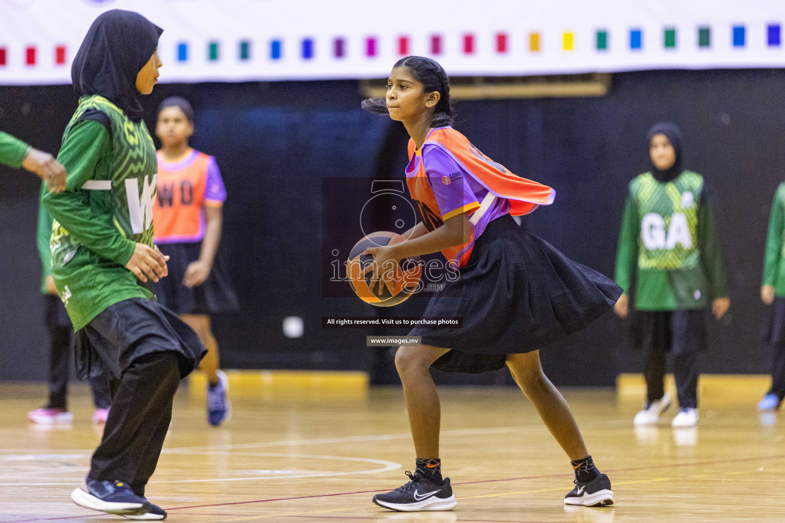 Day7 of 24th Interschool Netball Tournament 2023 was held in Social Center, Male', Maldives on 2nd November 2023. Photos: Nausham Waheed / images.mv