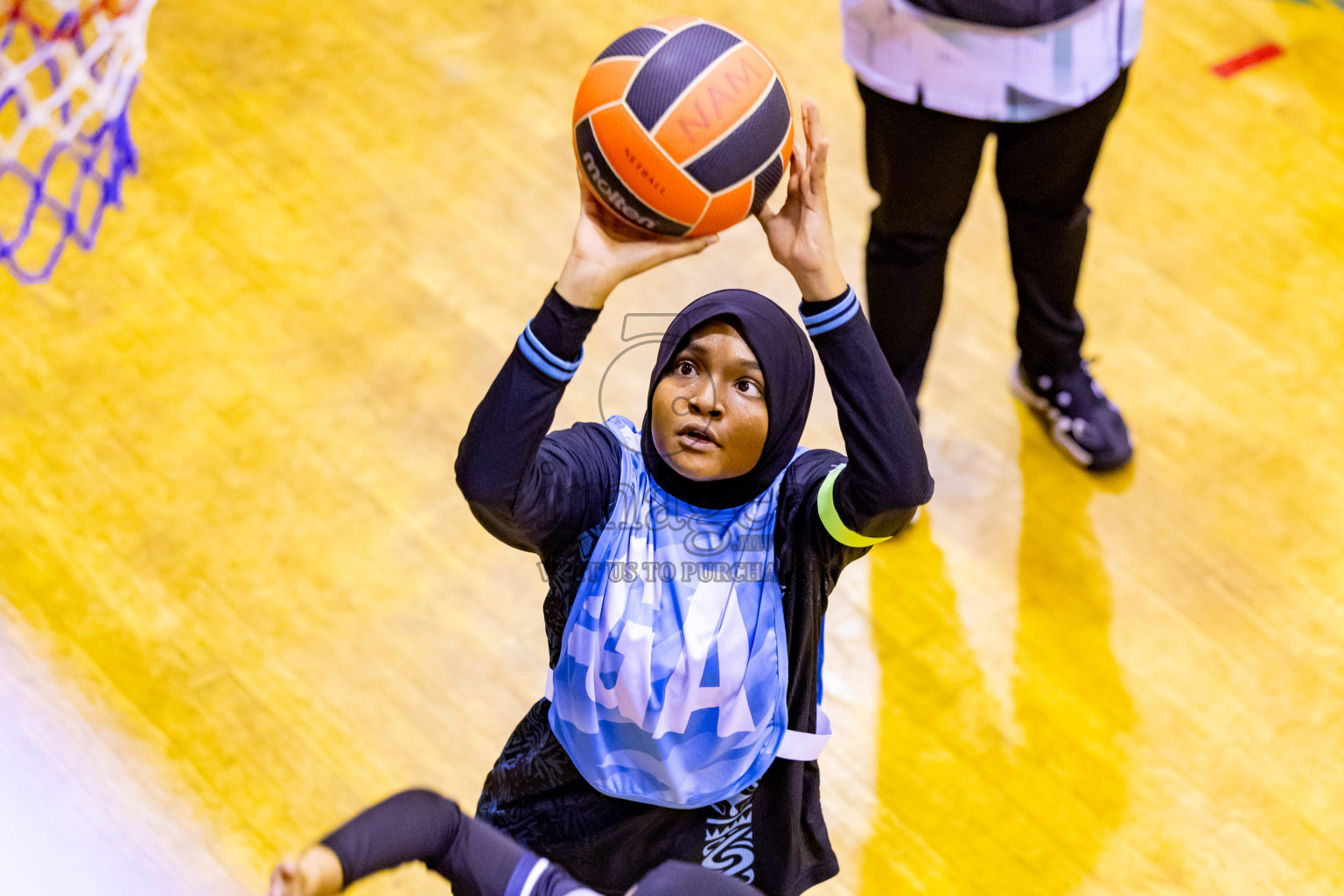 Day 12 of 25th Inter-School Netball Tournament was held in Social Center at Male', Maldives on Thursday, 22nd August 2024. Photos: Nausham Waheed / images.mv