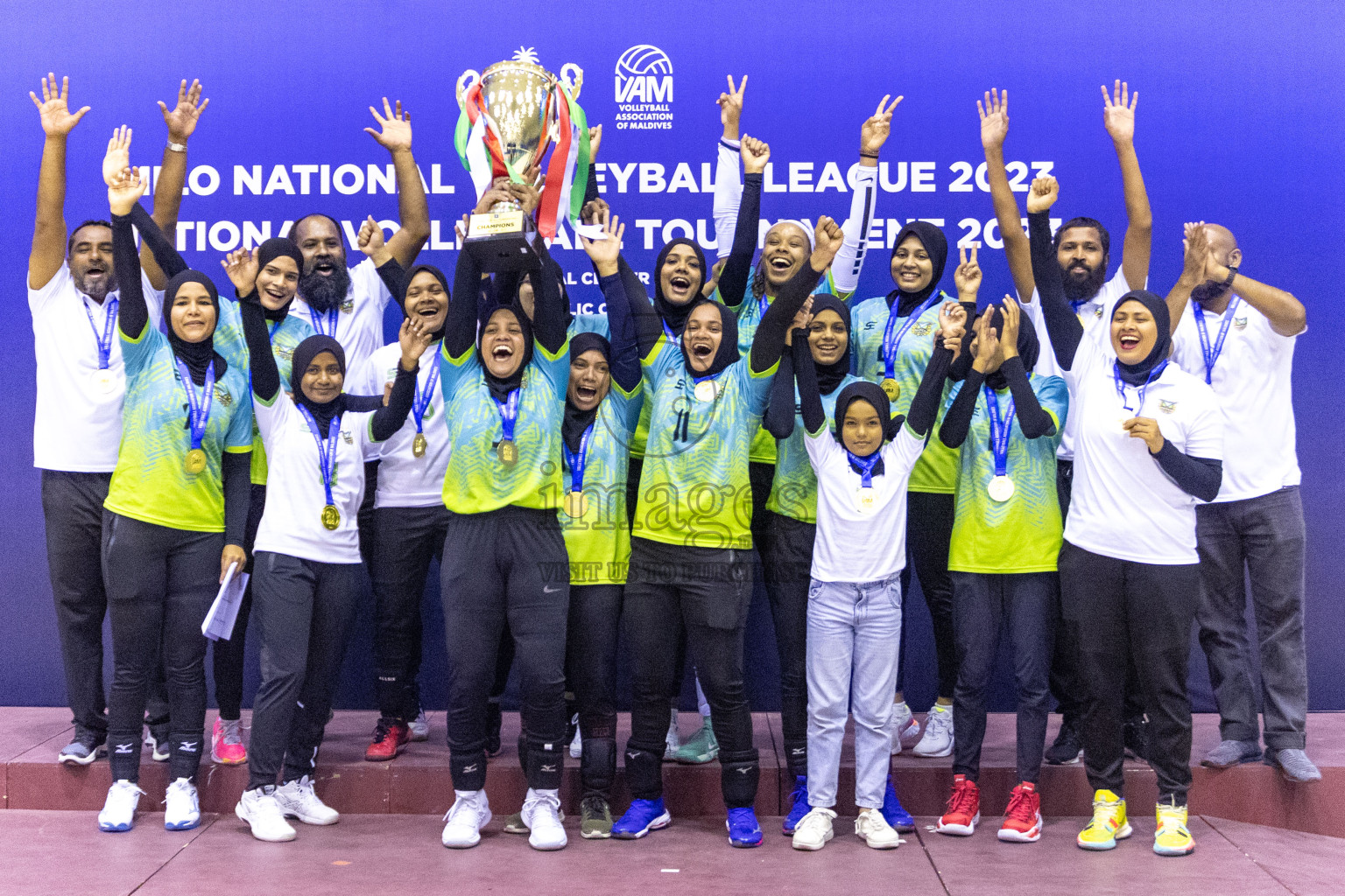 Final of Women's Division of Volleyball Association Cup 2023 held in Male', Maldives on Tuesday, 9th January 2024 at Social Center Indoor Hall Photos By: Nausham Waheed /images.mv