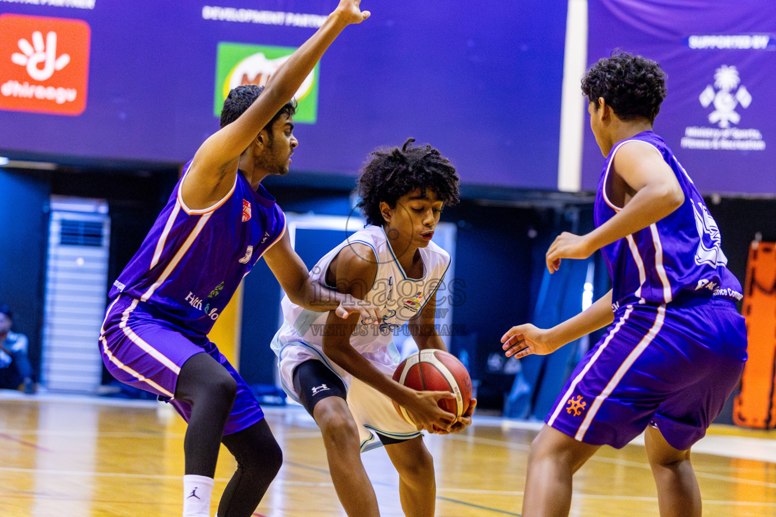 Ghiyasuddin International School vs Finland International School in day 28 of Junior Basketball Championship 2024 was held in Social Center, Male', Maldives on Thursday, 12th December 2024. Photos: Nausham Waheed / images.mv