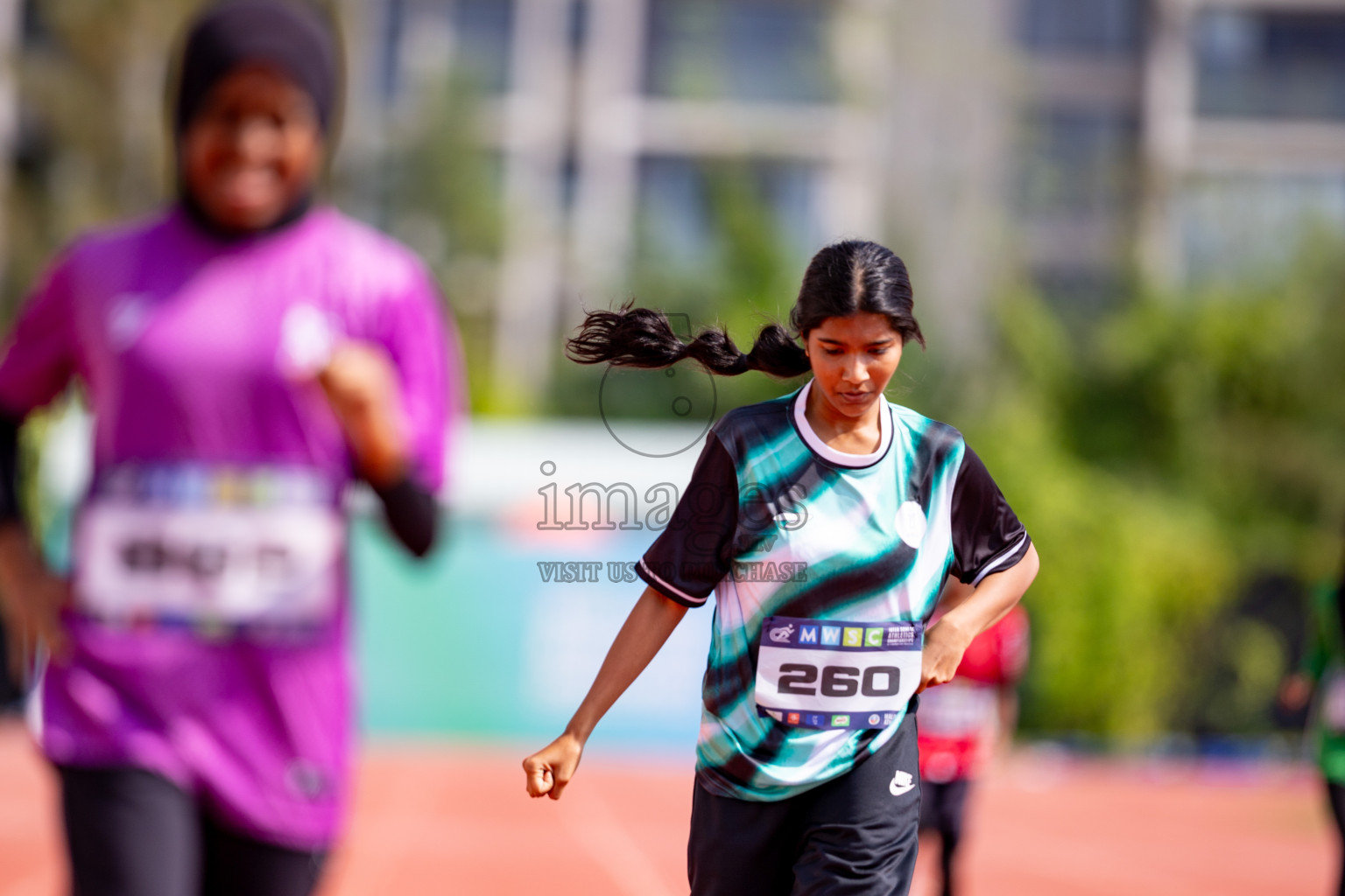 Day 3 of MWSC Interschool Athletics Championships 2024 held in Hulhumale Running Track, Hulhumale, Maldives on Monday, 11th November 2024. 
Photos by: Hassan Simah / Images.mv