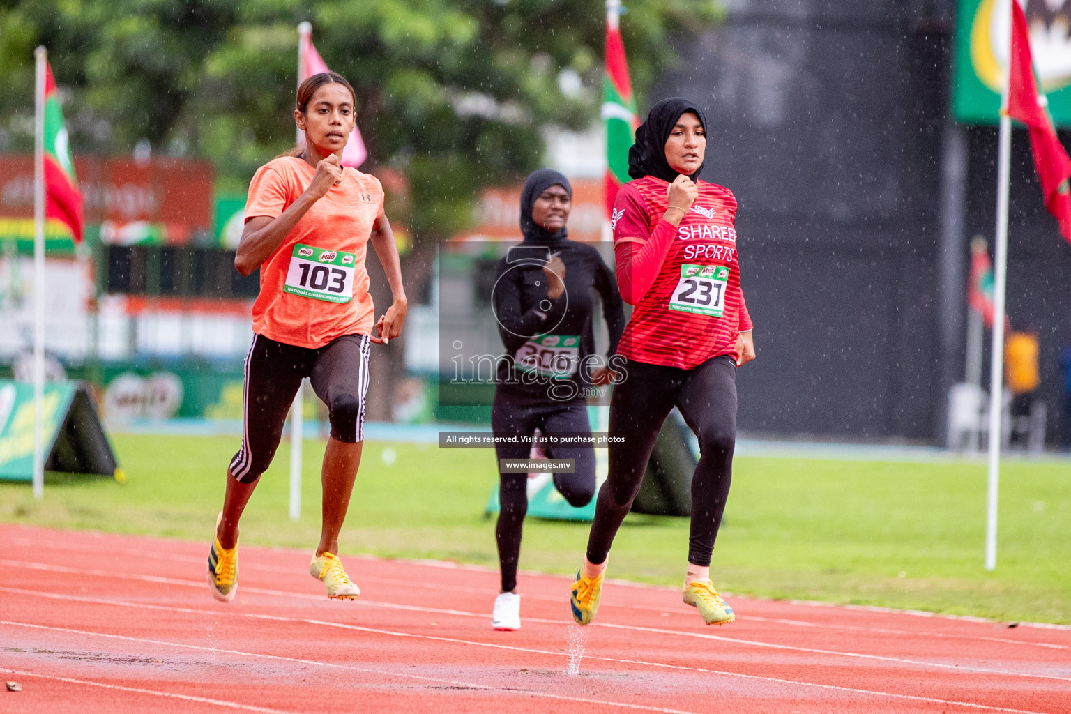 Day 2 of National Athletics Championship 2023 was held in Ekuveni Track at Male', Maldives on Friday, 24th November 2023. Photos: Hassan Simah / images.mv