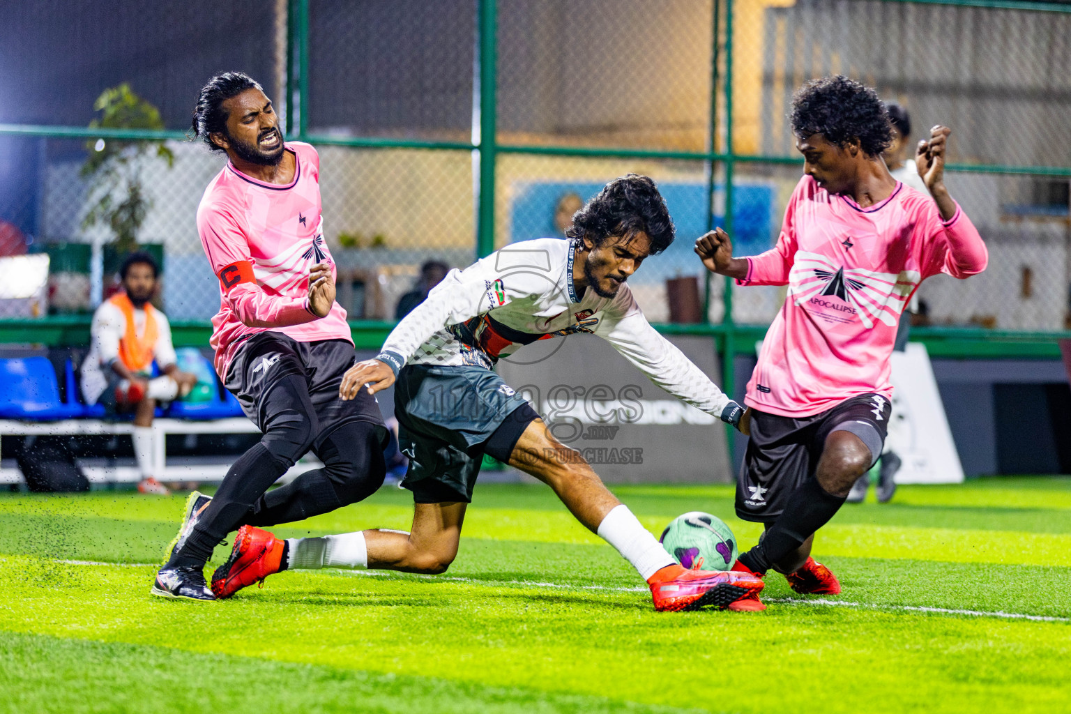 Apocalipse SC vs SDZ Juniors in Day 10 of BG Futsal Challenge 2024 was held on Thursday, 21st March 2024, in Male', Maldives Photos: Nausham Waheed / images.mv