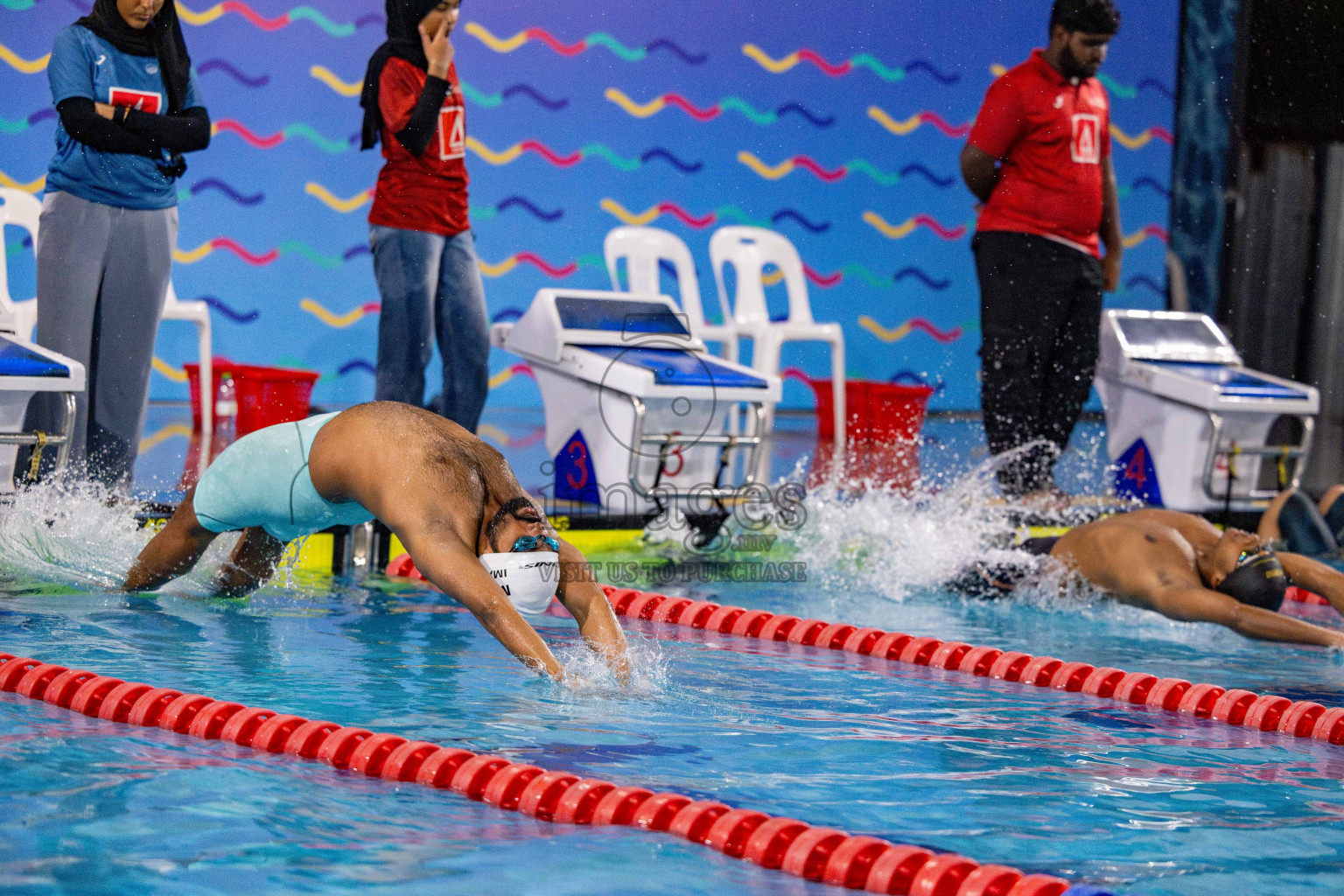 Day 4 of National Swimming Championship 2024 held in Hulhumale', Maldives on Monday, 16th December 2024. Photos: Hassan Simah / images.mv