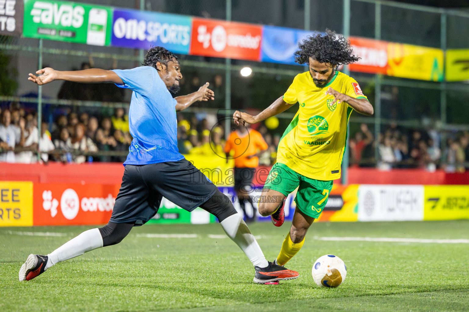 GDh. Fiyoaree VS GDh. Vaadhoo in Day 7 of Golden Futsal Challenge 2025 was held on Saturday, 11th January 2025, in Hulhumale', Maldives Photos: Hassan Simah / images.mv