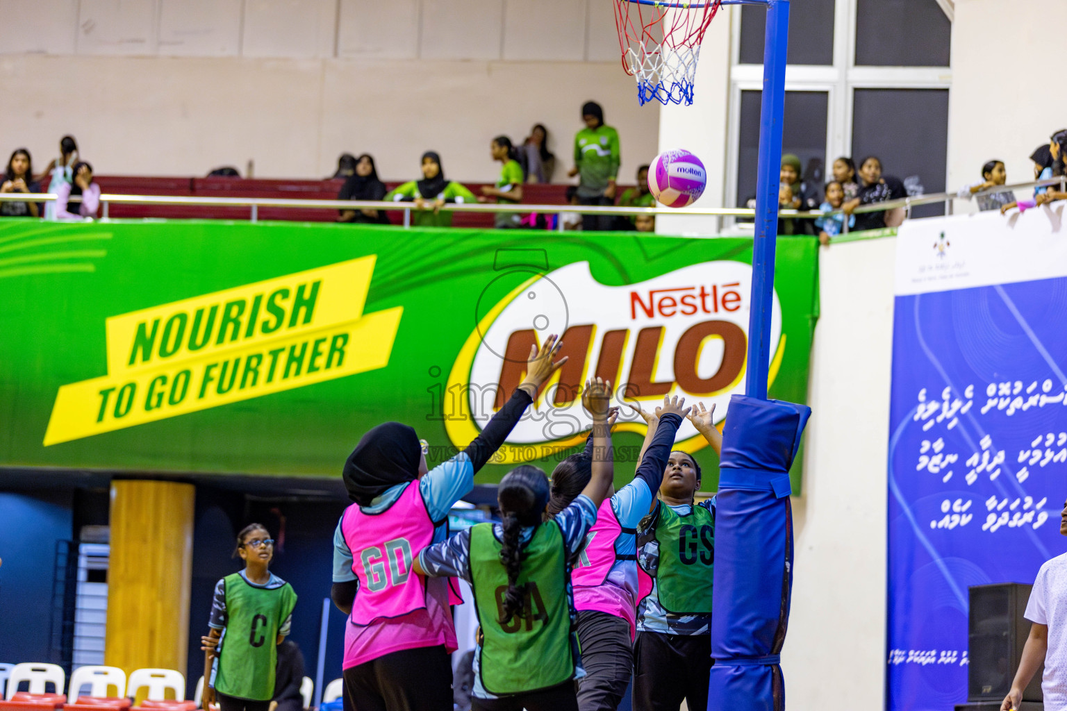 High Flyers vs Netkids B in Day 3 of 3rd Netball Junior Championship, held at Social Center on Tuesday, 21st January 2025 . 
Photos: Hassan Simah / images.mv