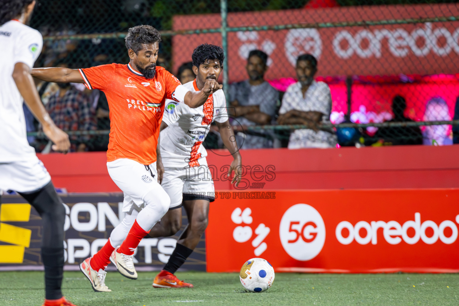 HDh Nolhivaran vs HDh Nellaidhoo in Day 5 of Golden Futsal Challenge 2025 on Thursday, 9th January 2025, in Hulhumale', Maldives
Photos: Ismail Thoriq / images.mv
