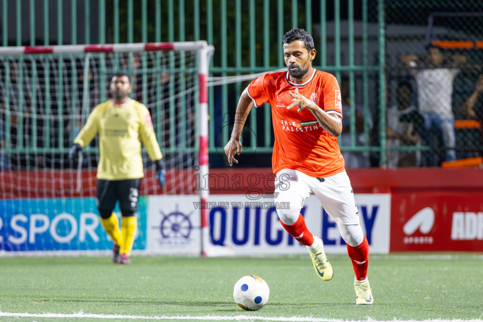 HDh Nolhivaran vs HDh Nellaidhoo in Day 5 of Golden Futsal Challenge 2025 on Thursday, 9th January 2025, in Hulhumale', Maldives
Photos: Ismail Thoriq / images.mv