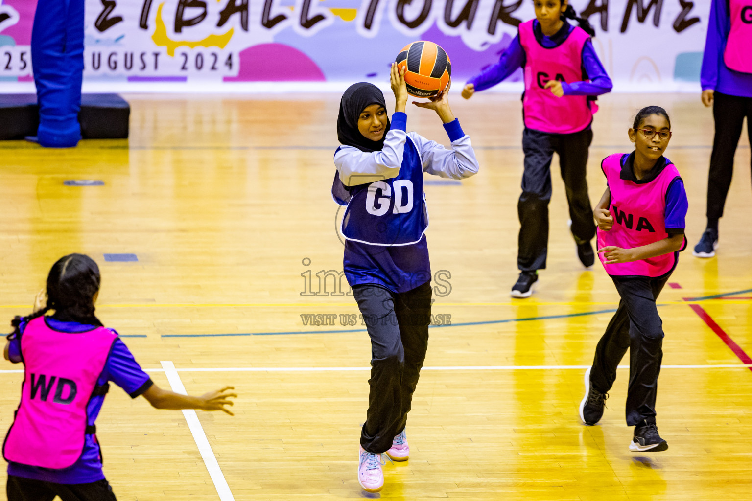 Day 7 of 25th Inter-School Netball Tournament was held in Social Center at Male', Maldives on Saturday, 17th August 2024. Photos: Nausham Waheed / images.mv