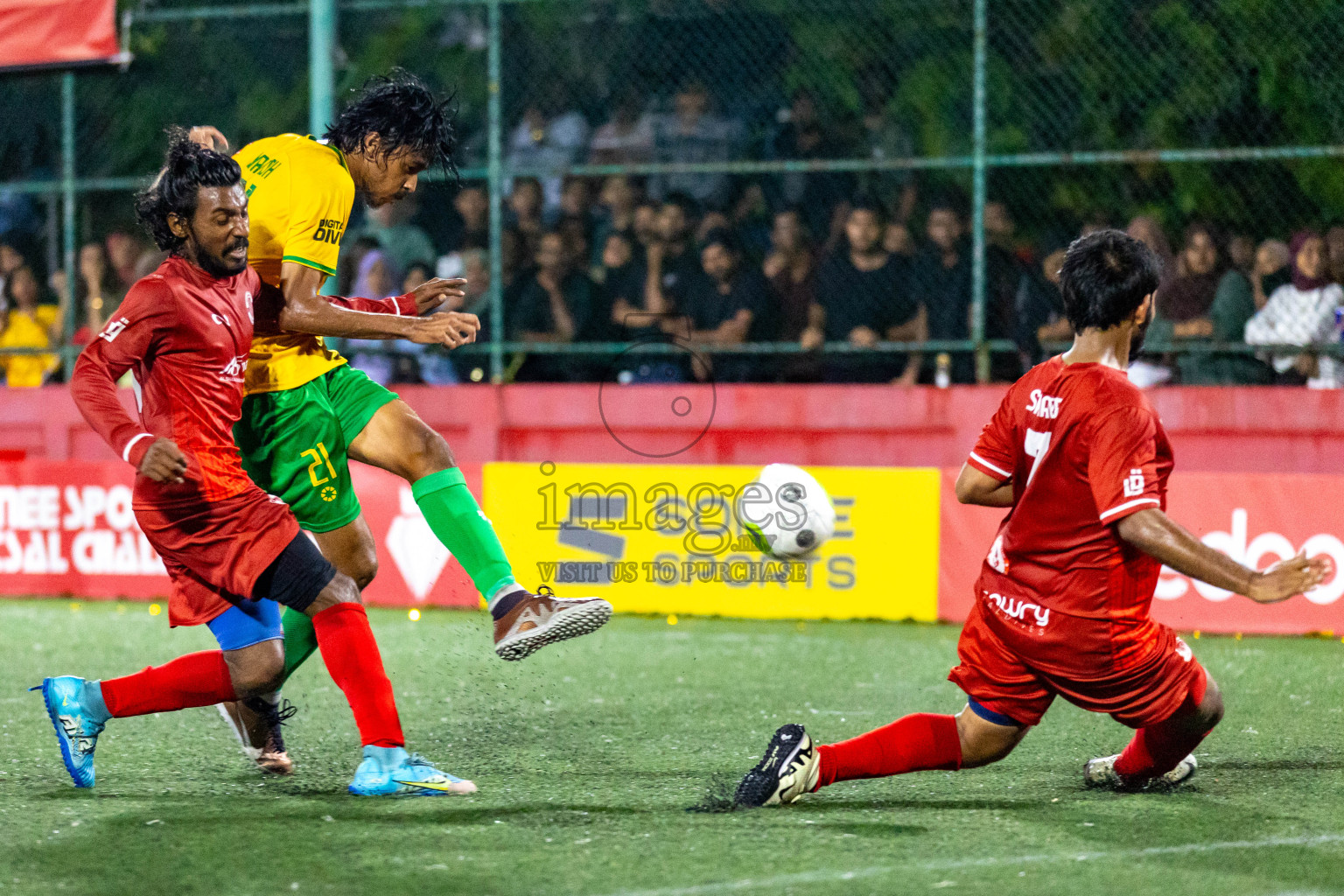 GDh. Vaadhoo VS GDh. Gadhdhoo in Day 23 of Golden Futsal Challenge 2024 was held on Tuesday , 6th February 2024 in Hulhumale', Maldives 
Photos: Hassan Simah / images.mv