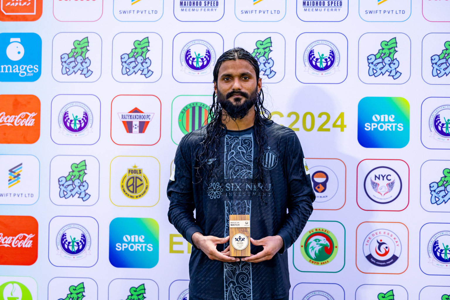 Raiymandhoo FC vs Dee Cee Jay SC in Day 1 of Laamehi Dhiggaru Ekuveri Futsal Challenge 2024 was held on Friday, 26th July 2024, at Dhiggaru Futsal Ground, Dhiggaru, Maldives Photos: Nausham Waheed / images.mv