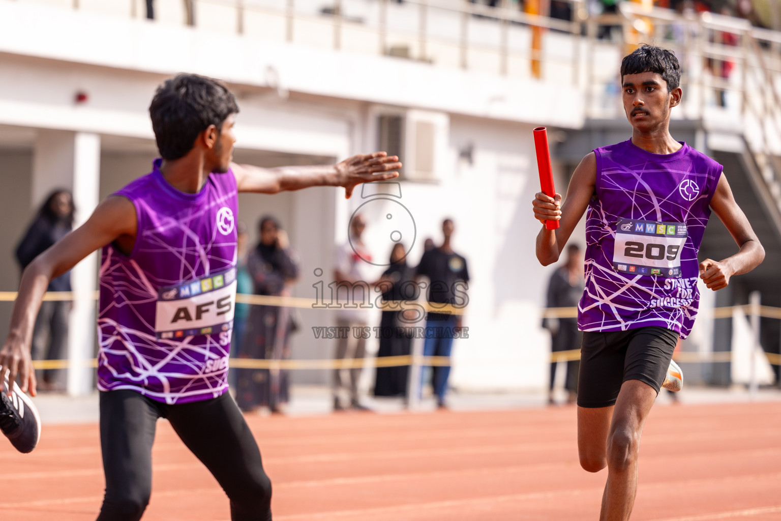 Day 5 of MWSC Interschool Athletics Championships 2024 held in Hulhumale Running Track, Hulhumale, Maldives on Wednesday, 13th November 2024. Photos by: Ismail Thoriq / Images.mv