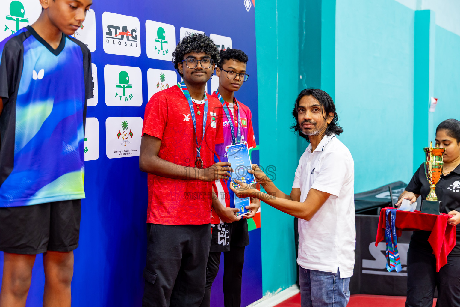 Finals of 30th Table Tennis Association Championship 2025 was held on Saturday, 20th September 2025 in Male' TT Hall, Male', Maldives. Photos: Nausham Waheed / images.mv