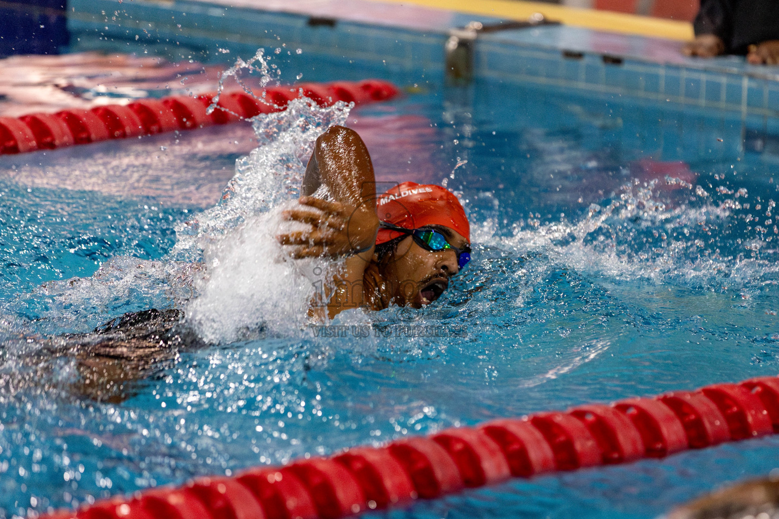 Day 2 of National Swimming Competition 2024 held in Hulhumale', Maldives on Saturday, 14th December 2024. Photos: Hassan Simah / images.mv