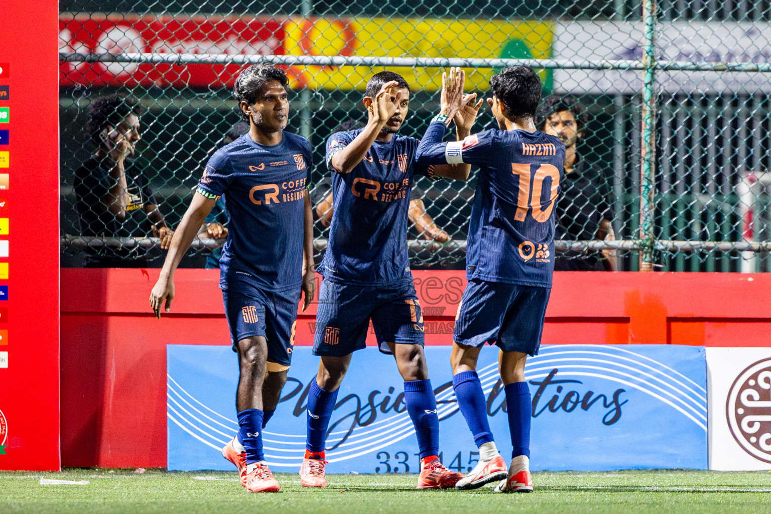 S Hithadhoo vs S Feydhoo in zone round on Day 32 of Golden Futsal Challenge 2025 was held on Wednesday , 5th February 2025, in Hulhumale', Maldives. Photos: Nausham Waheed / images.mv
