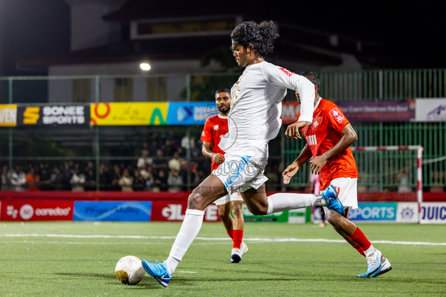 K Maafushi vs K Kaashidhoo in Kaafu Atoll Finals Day 27 of Golden Futsal Challenge 2025 was held on Friday , 31st January 2025, in Hulhumale', Maldives. Photos: Nausham Waheed / images.mv