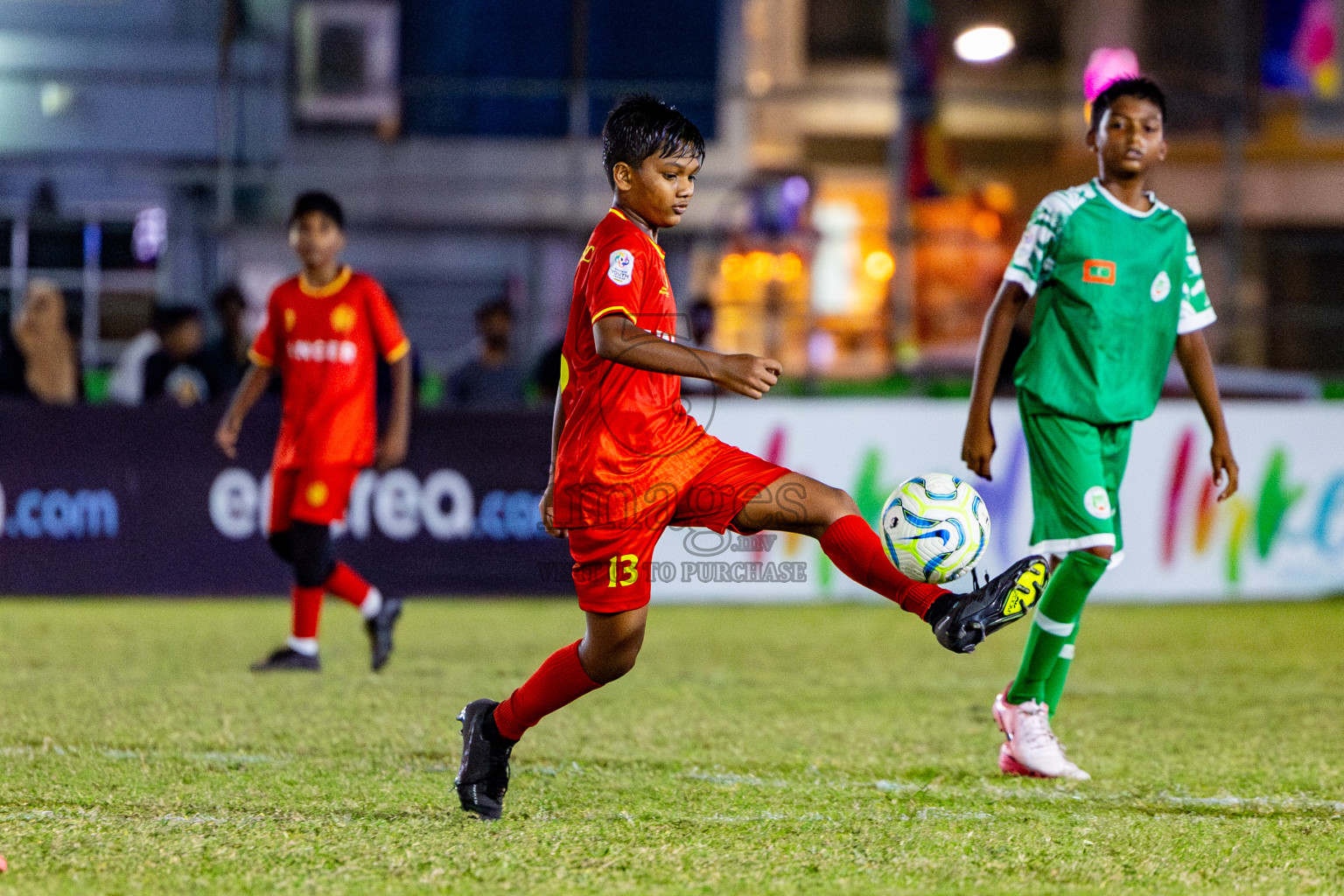 Victory Sports Club vs Hurriyya Sports Club (U12) in Day 9 of Dhivehi Youth League 2024 held at Henveiru Stadium on Saturday, 14th December 2024. Photos: Nausham Waheed / Images.mv