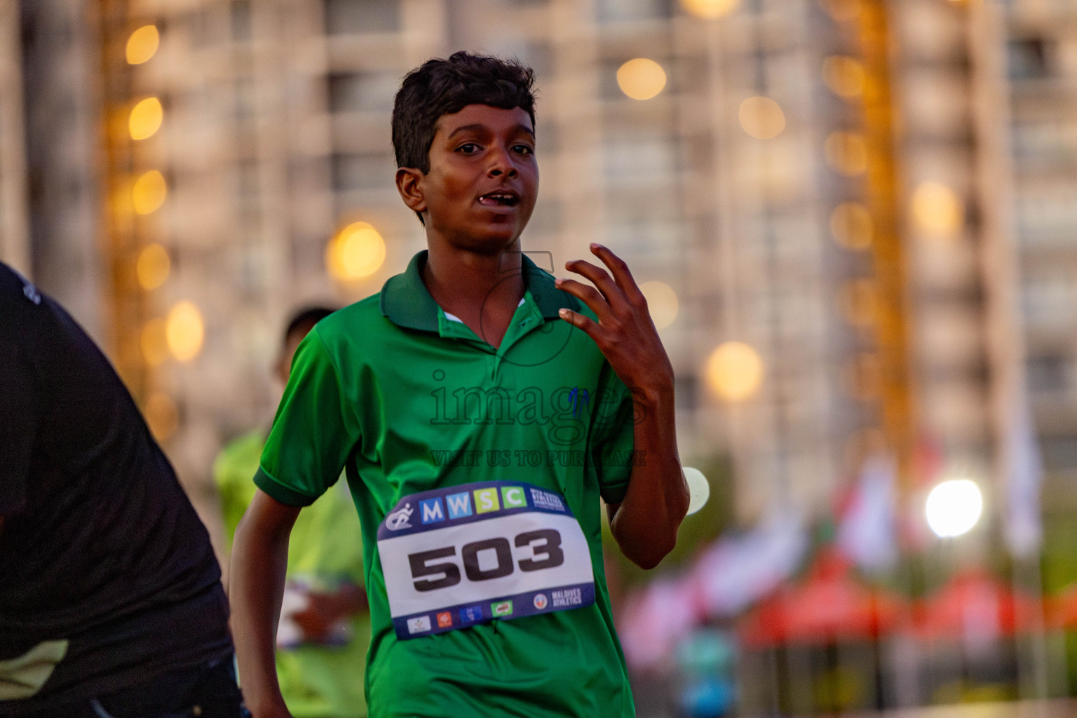 Day 1 of MWSC Interschool Athletics Championships 2024 held in Hulhumale Running Track, Hulhumale, Maldives on Saturday, 9th November 2024. 
Photos by: Hassan Simah / Images.mv