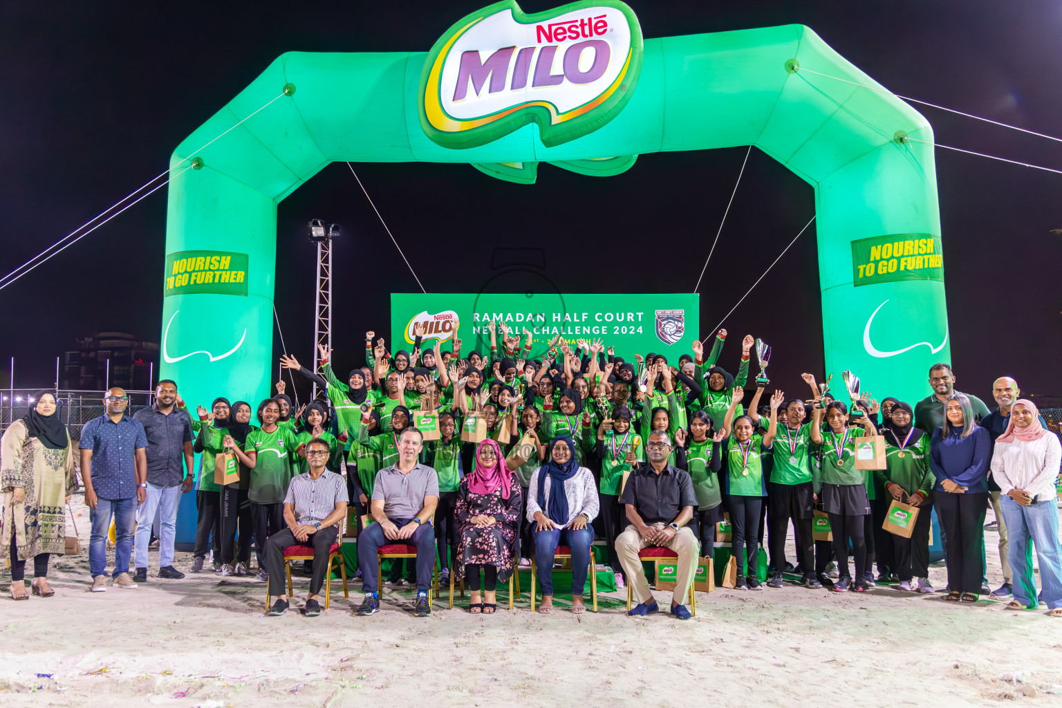 Finals of Milo Ramadan Half Court Netball Challenge on 24th March 2024, held in Central Park, Hulhumale, Male', Maldives
Photos: Ismail Thoriq / imagesmv