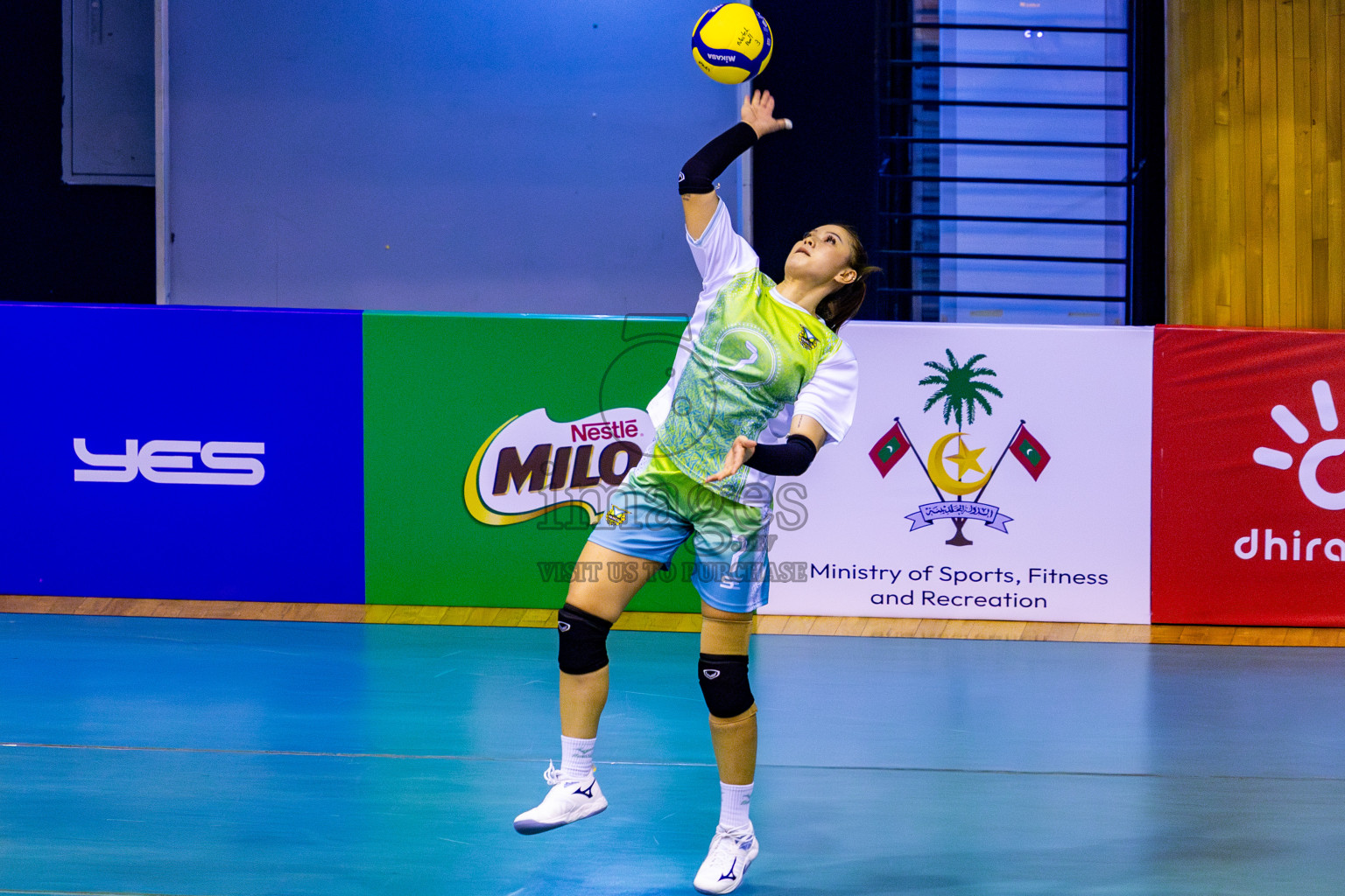 Club WAMCO vs Police Club in Semi Finals of Women's Division of VAM Cup 2025 held in Male', Maldives on Tuesday, 15th April 2025 at Social Center Indoor Hall Photos By: Nausham Waheed / images.mv