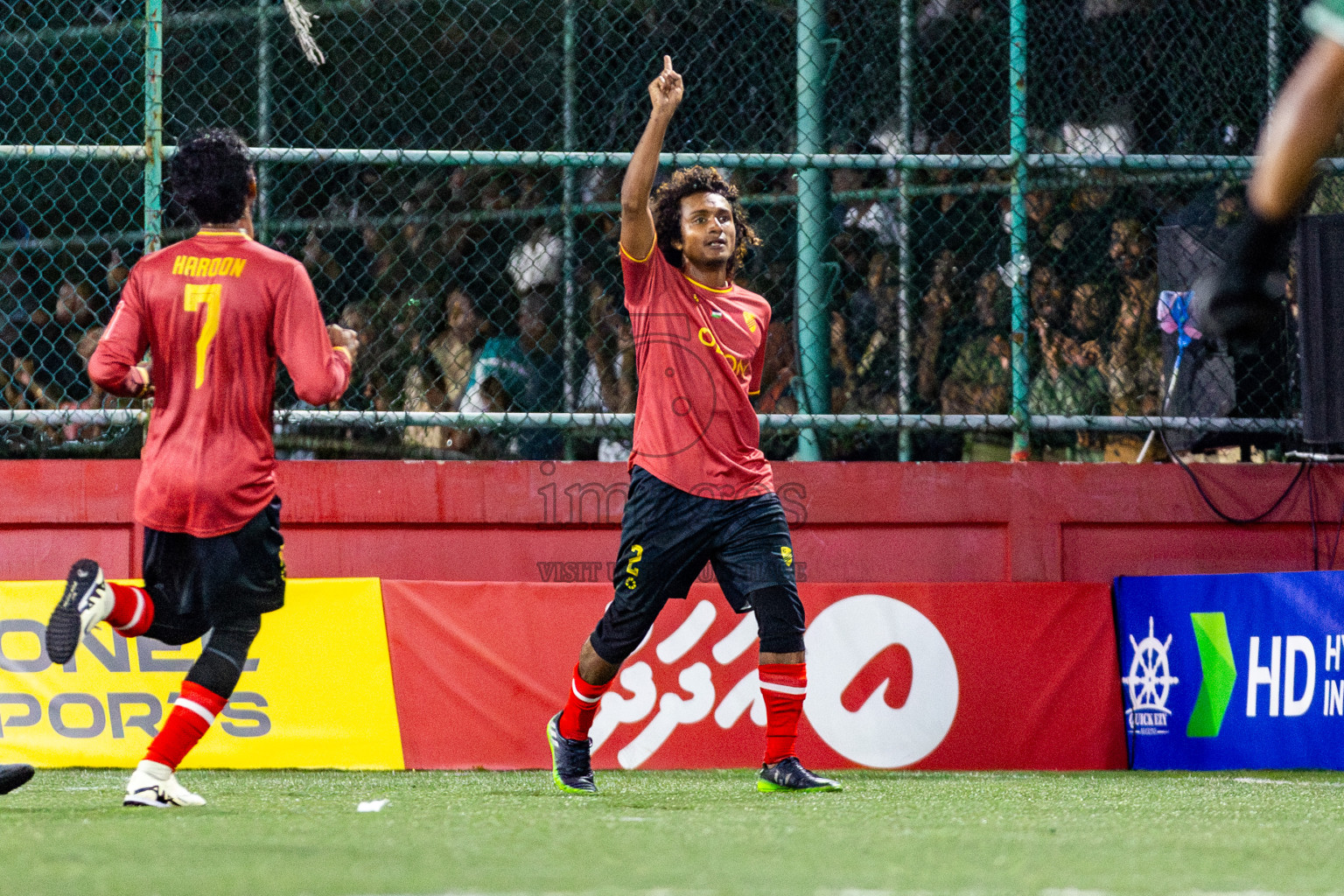 K Gaafaru vs Dh Kudahuvadhoo in Quarter Finals of Golden Futsal Challenge 2024 which was held on Friday, 1st March 2024, in Hulhumale', Maldives Photos: Nausham Waheed / images.mv