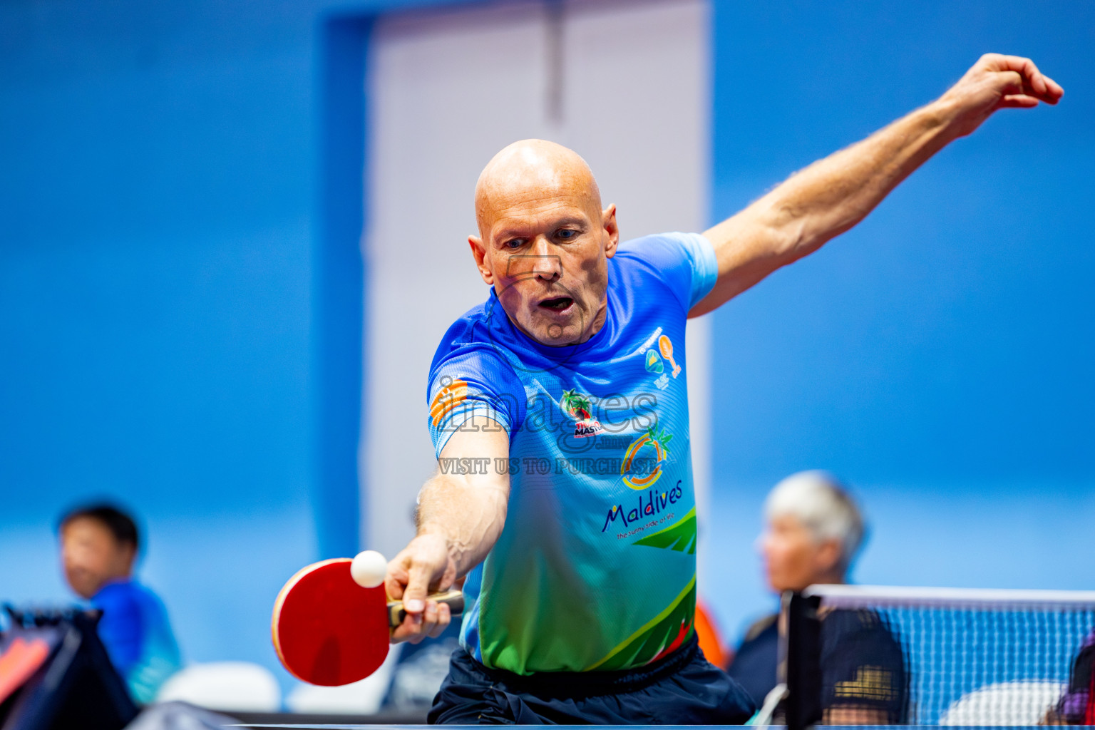 Day 1 of 1st Thoddoo Masters Table Tennis Tournament was held on Thursday, 21st August 2025 in AA Thoddoo, Maldives. Photos: Nausham Waheed / images.mv